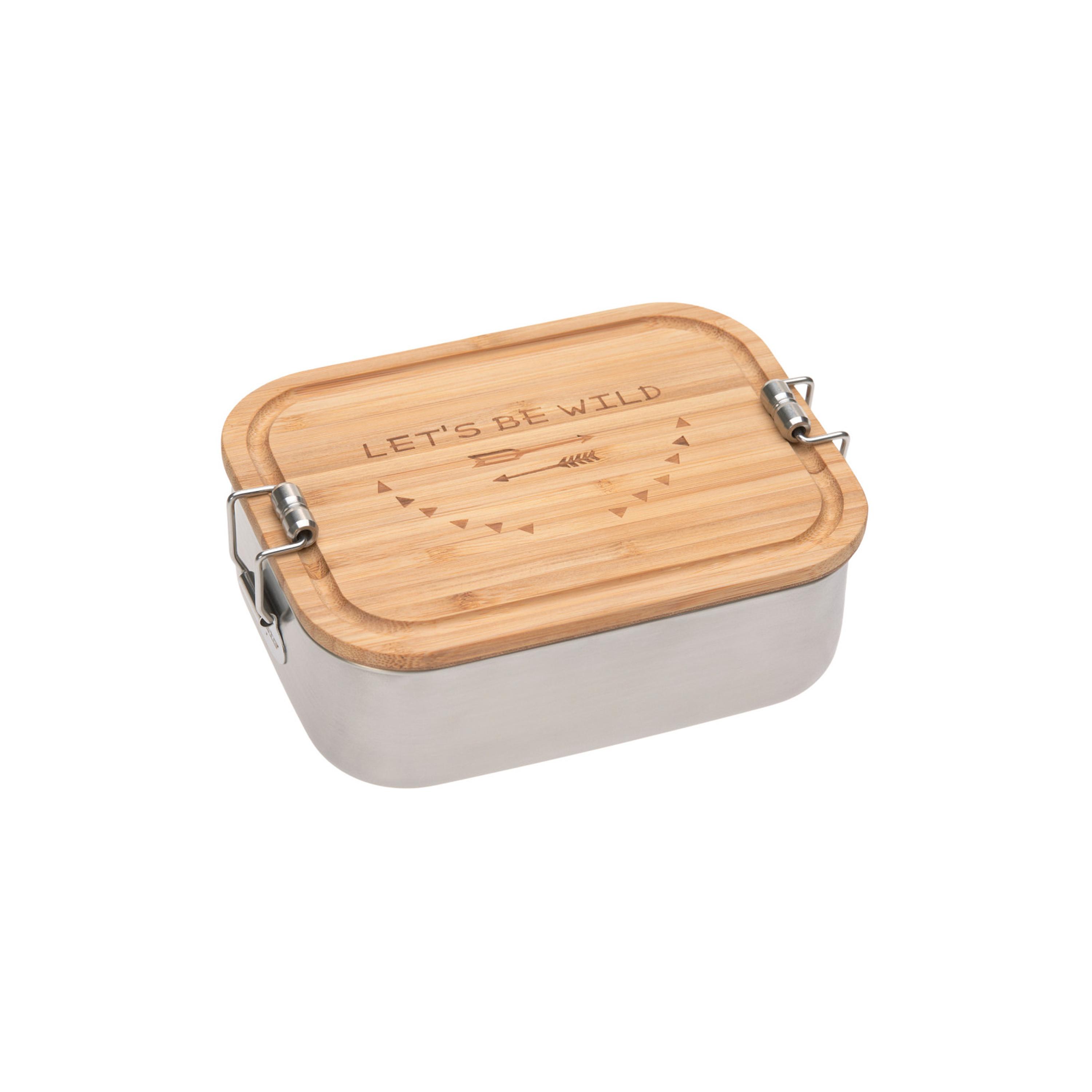 صندوق غداء من الفولاذ المقاوم للصدأ مع غطاء من الخيزران من لاسيج - مغامرة-school-lunchessentials-lunchboxes-image-1