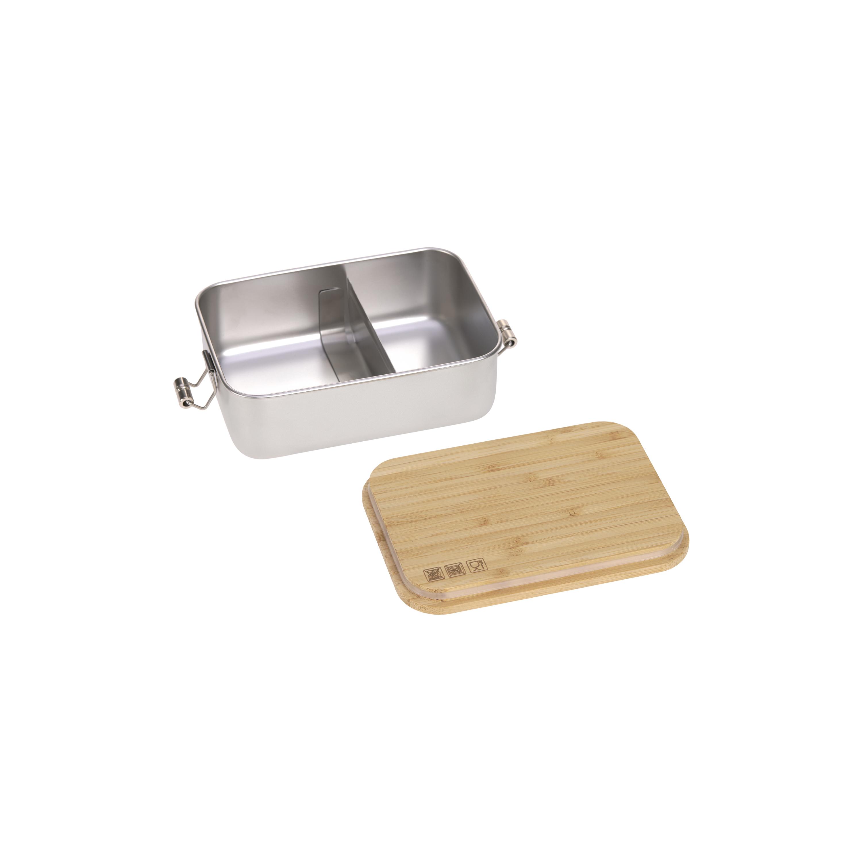 صندوق غداء من الفولاذ المقاوم للصدأ مع غطاء من الخيزران من لاسيج - الطبيعة-school-lunchessentials-lunchboxes-image-2