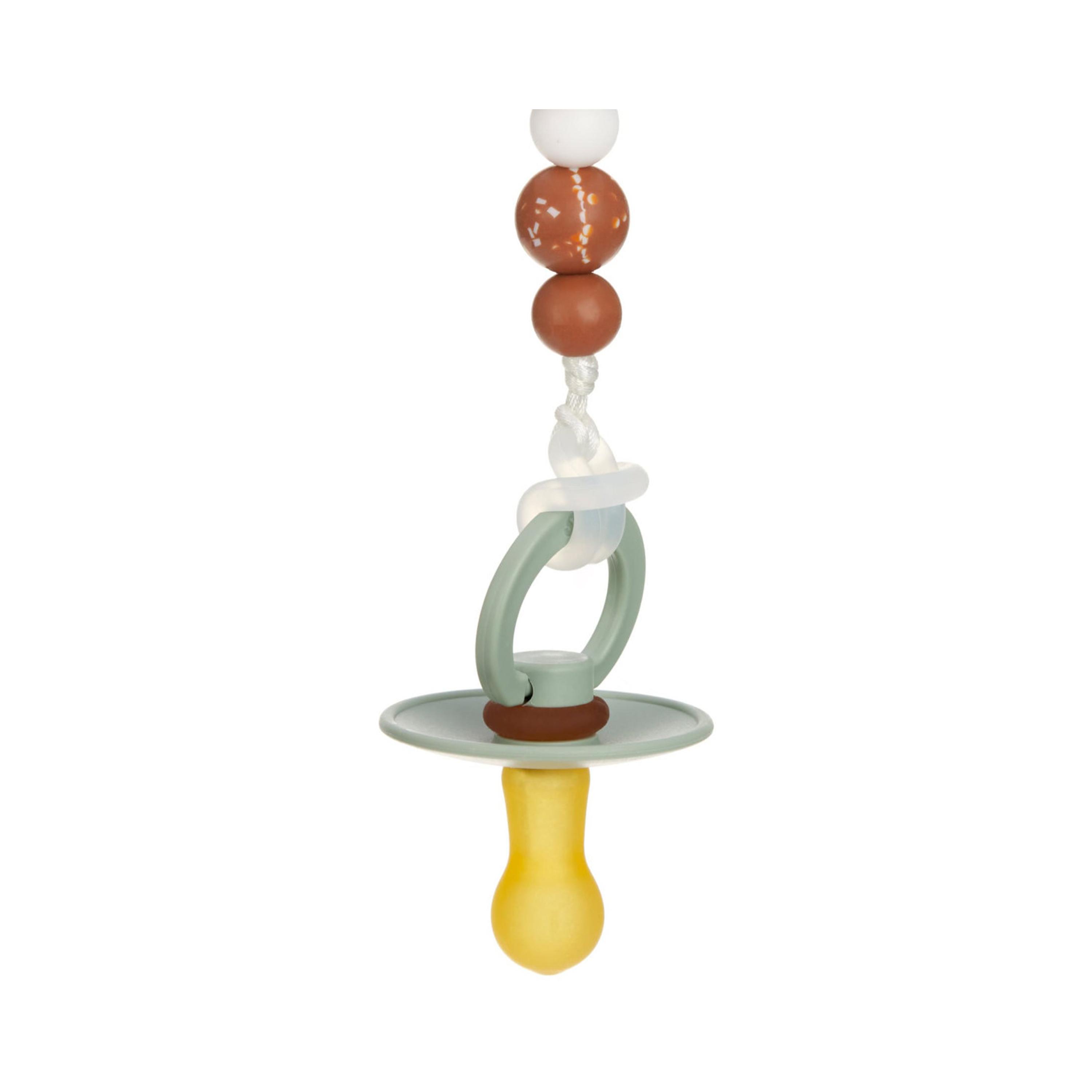 LASSIG Little Universe Soother Holder - Moon - Rust-baby-feeding-pacifiers-image-3
