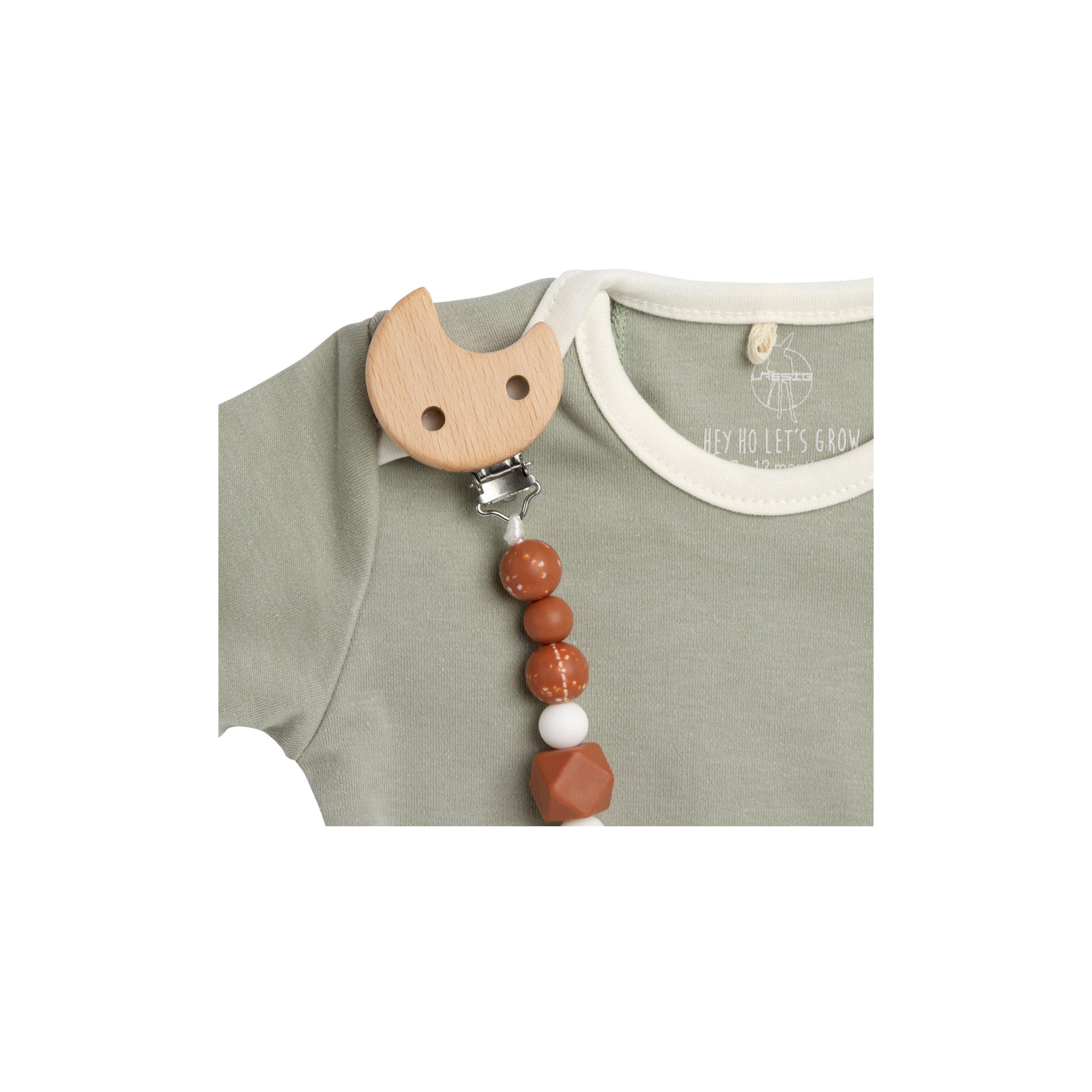 LASSIG Little Universe Soother Holder - Moon - Rust-baby-feeding-pacifiers-image-6
