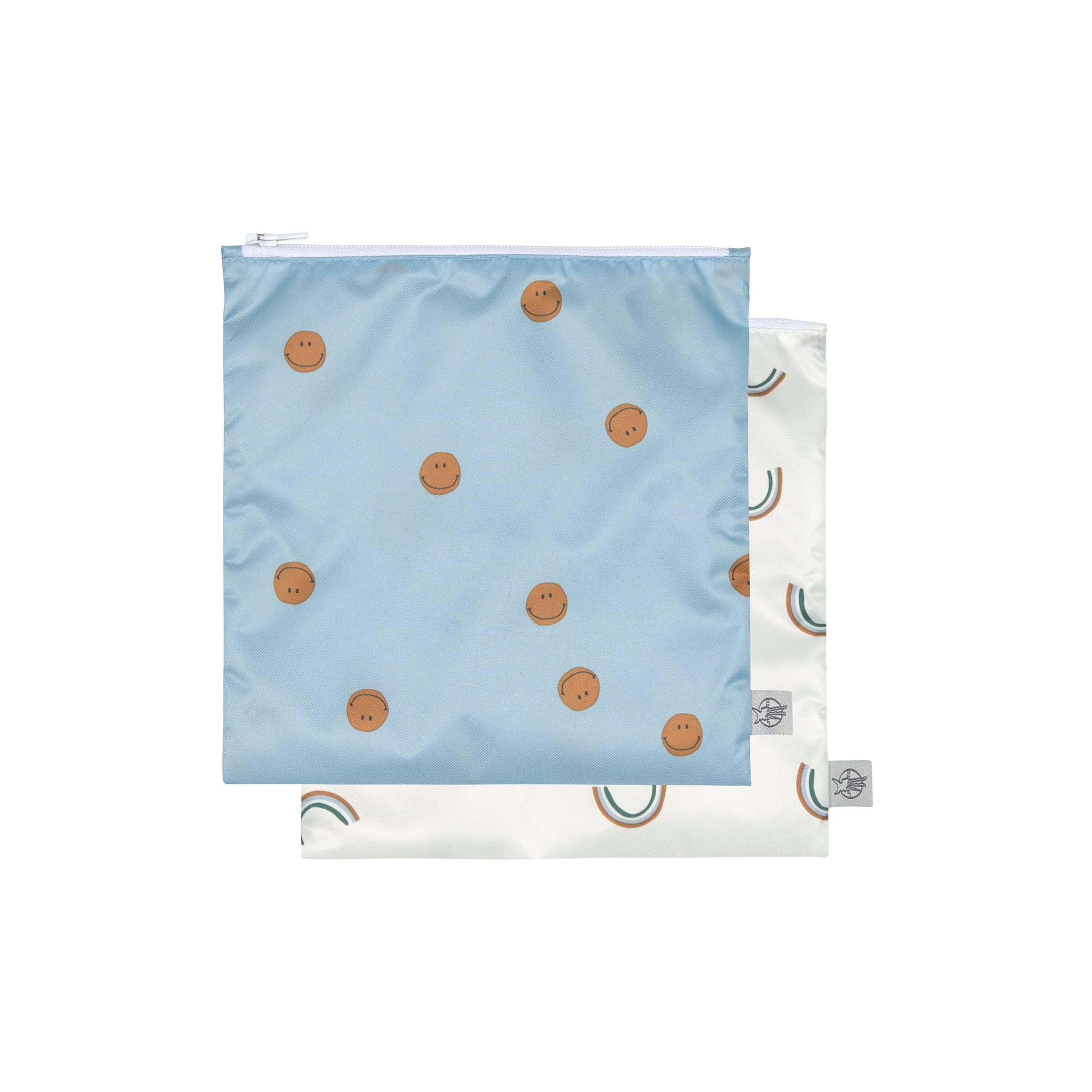 LASSIG 2-Piece Happy Rascals Snack Bags - Smile - Sky Blue-baby-feeding-mealtimeessentials-image-1