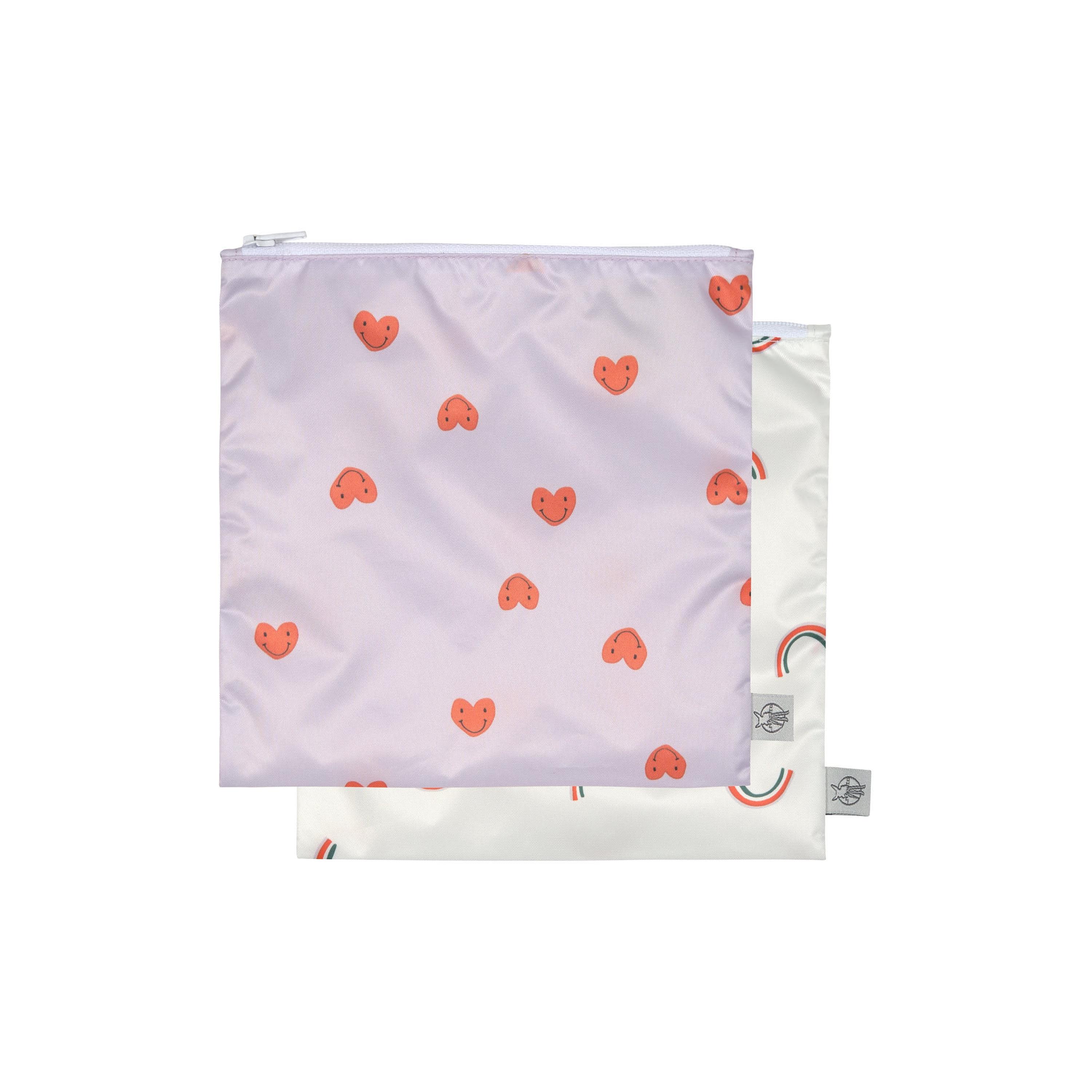 LASSIG 2-Piece Happy Rascals Snack Bags - Heart - Lavender-baby-feeding-mealtimeessentials-image-1
