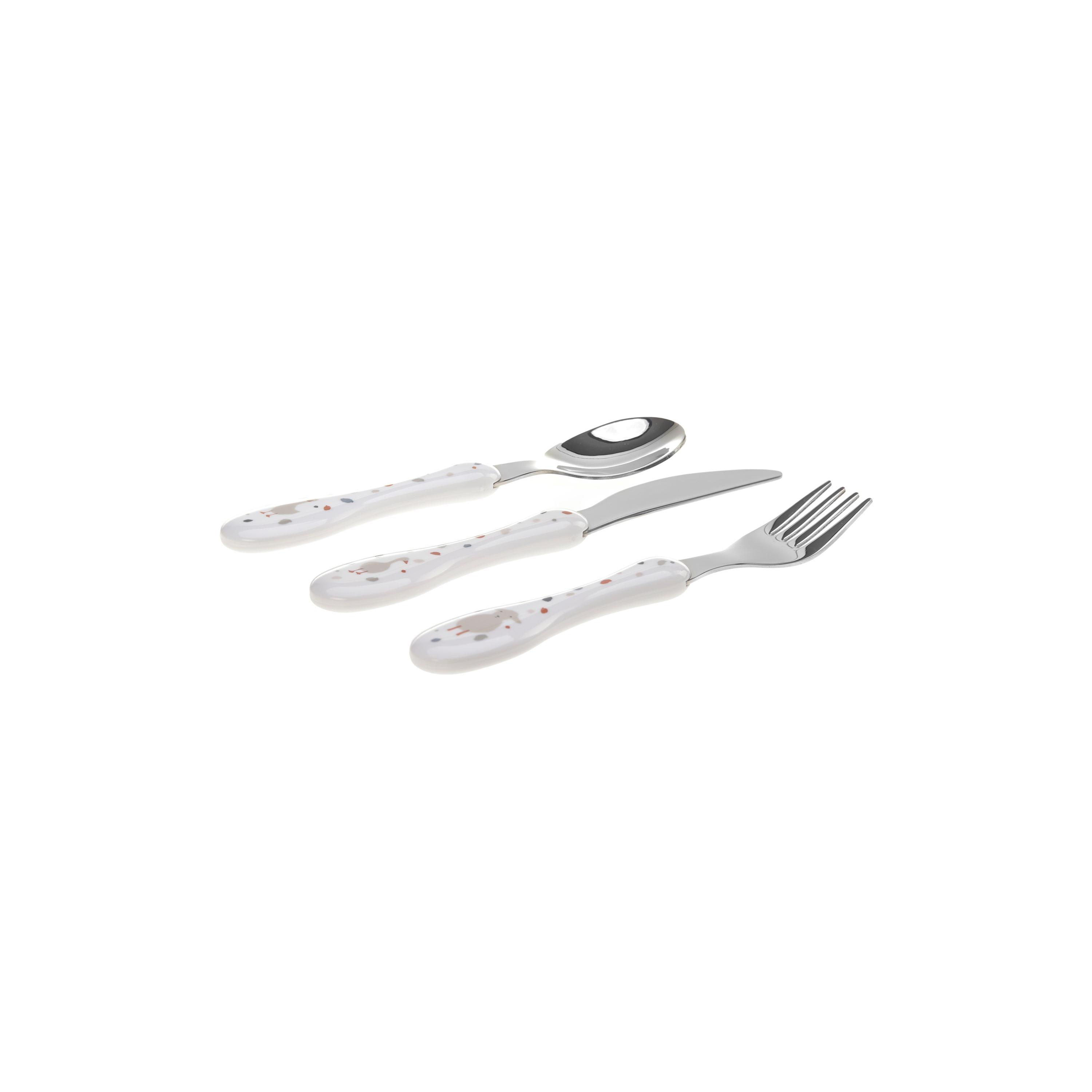 LASSIG 3-Piece Tiny Farmer Cutlery Set with Silicone Handle - Sheep & Goose-baby-feeding-mealtimeessentials-image-3