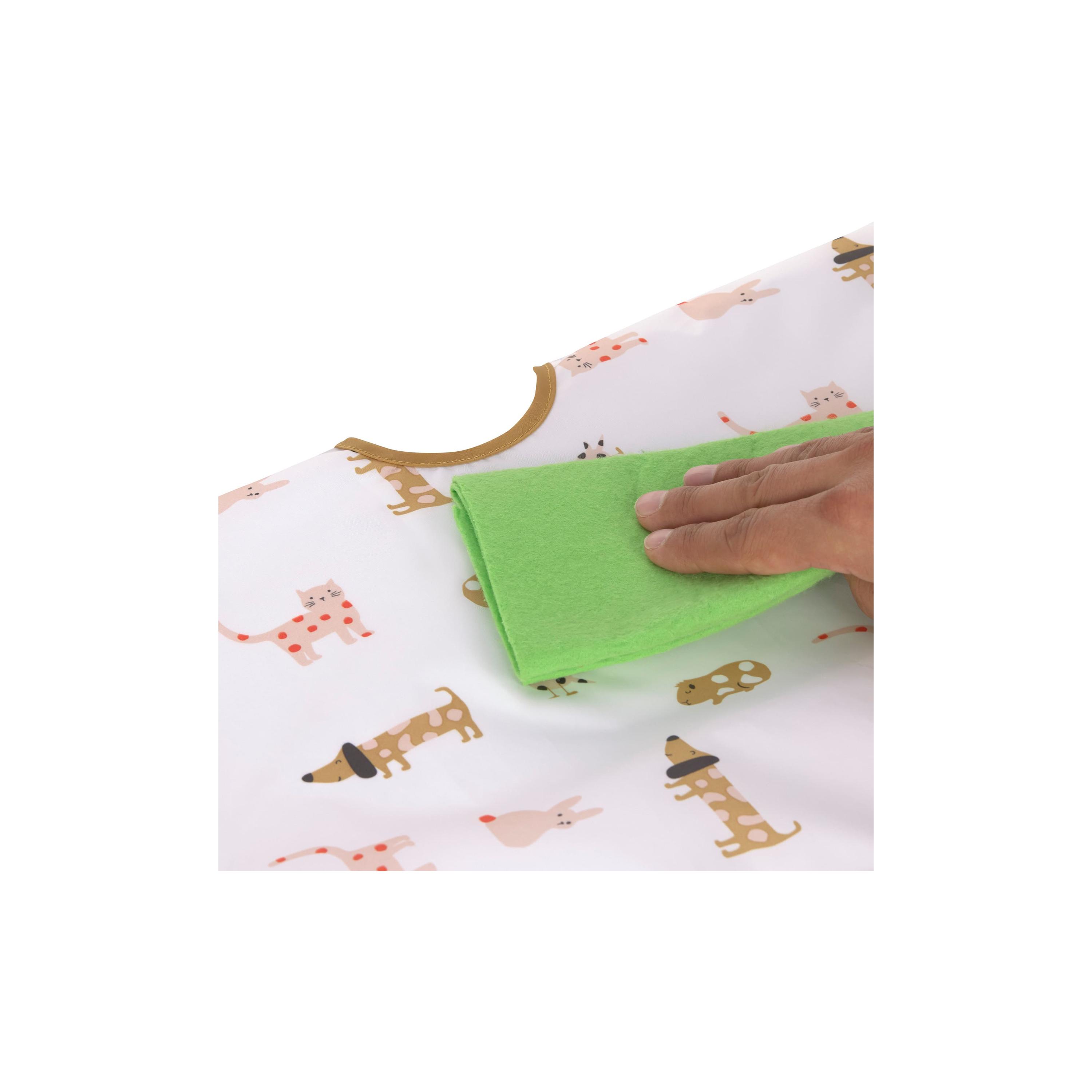 مريلة ليتل ماتيس بأكمام طويلة قطعتين من لاسيج-baby-feeding-bibs-image-4
