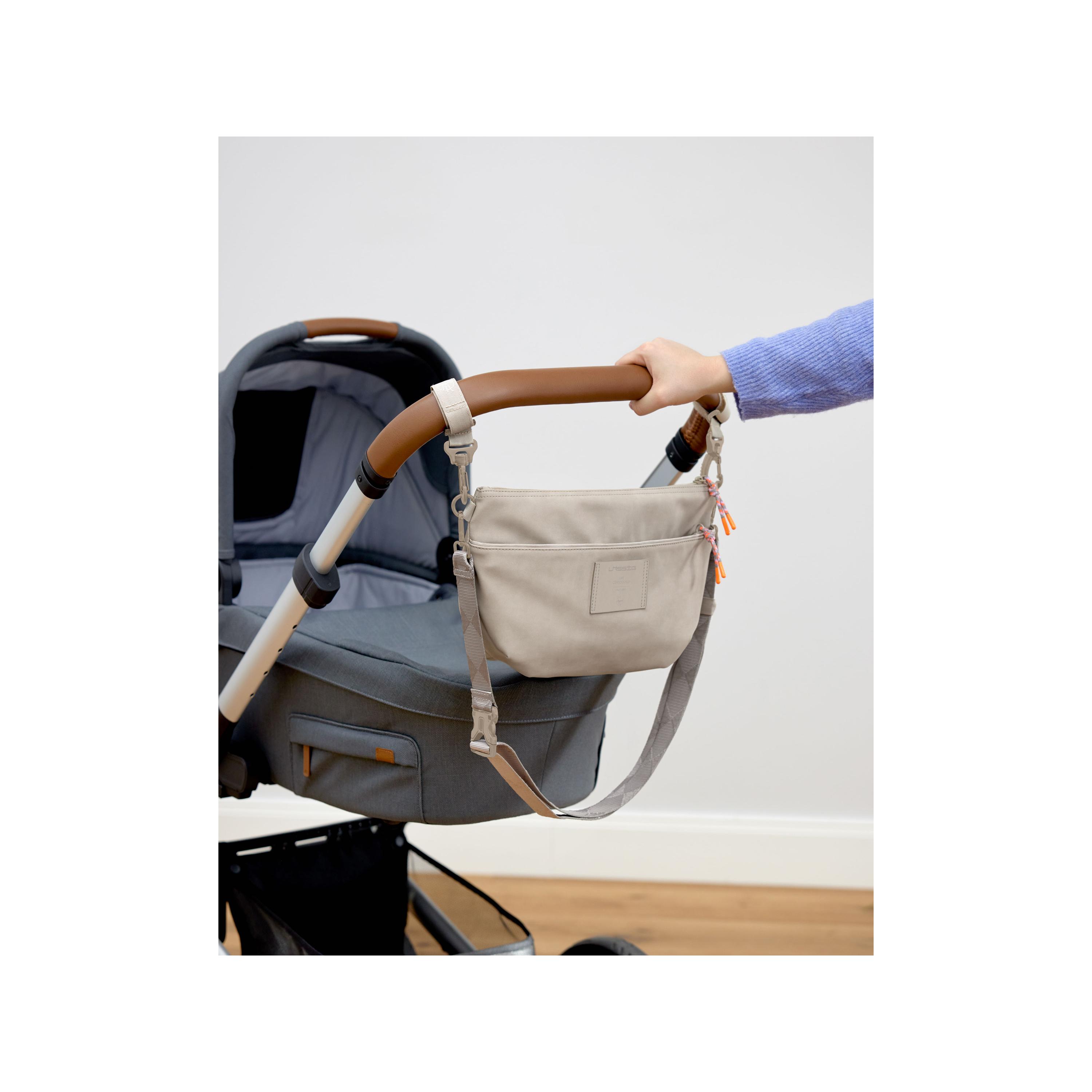 LASSIG Pram Organiser Buggy Bum Bag with 2-Piece Stroller Hooks-baby-diapering-diaperbags-image-3