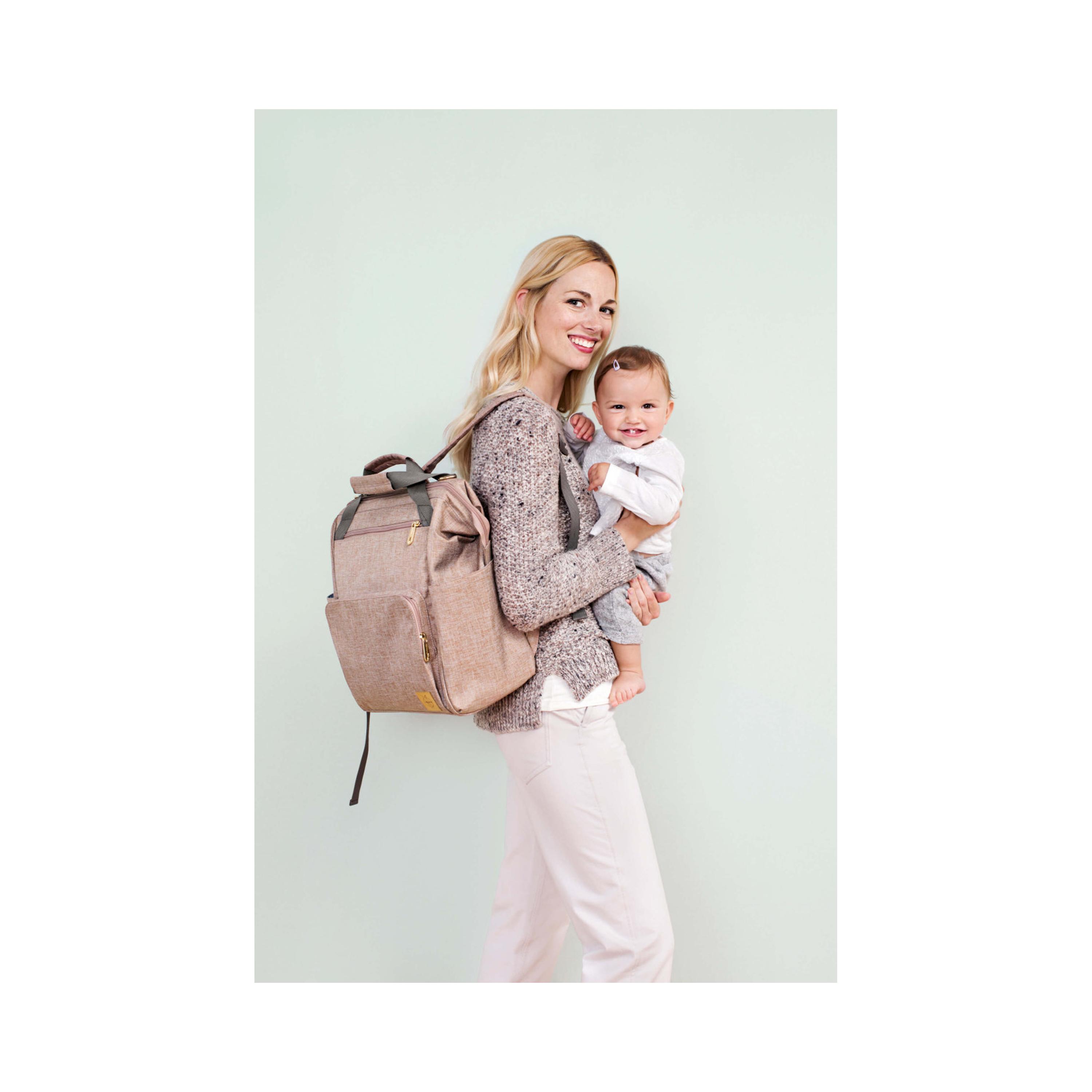 LASSIG GLA Goldie Backpack Diaper Bag with Changing Mat-baby-diapering-diaperbags-image-3