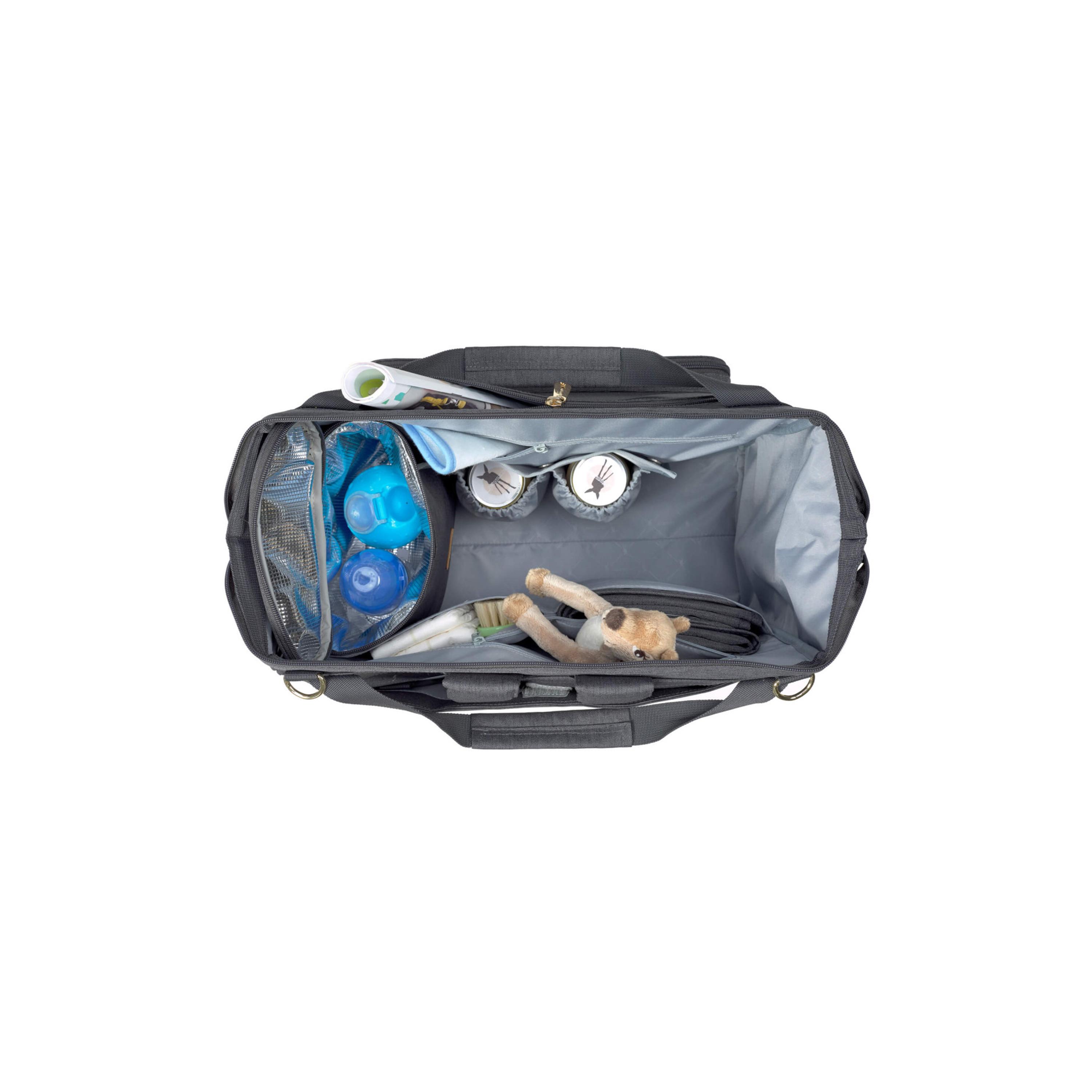 LASSIG GLA Goldie Twin Backpack with Changing Mat - Anthracite-baby-diapering-diaperbags-image-10