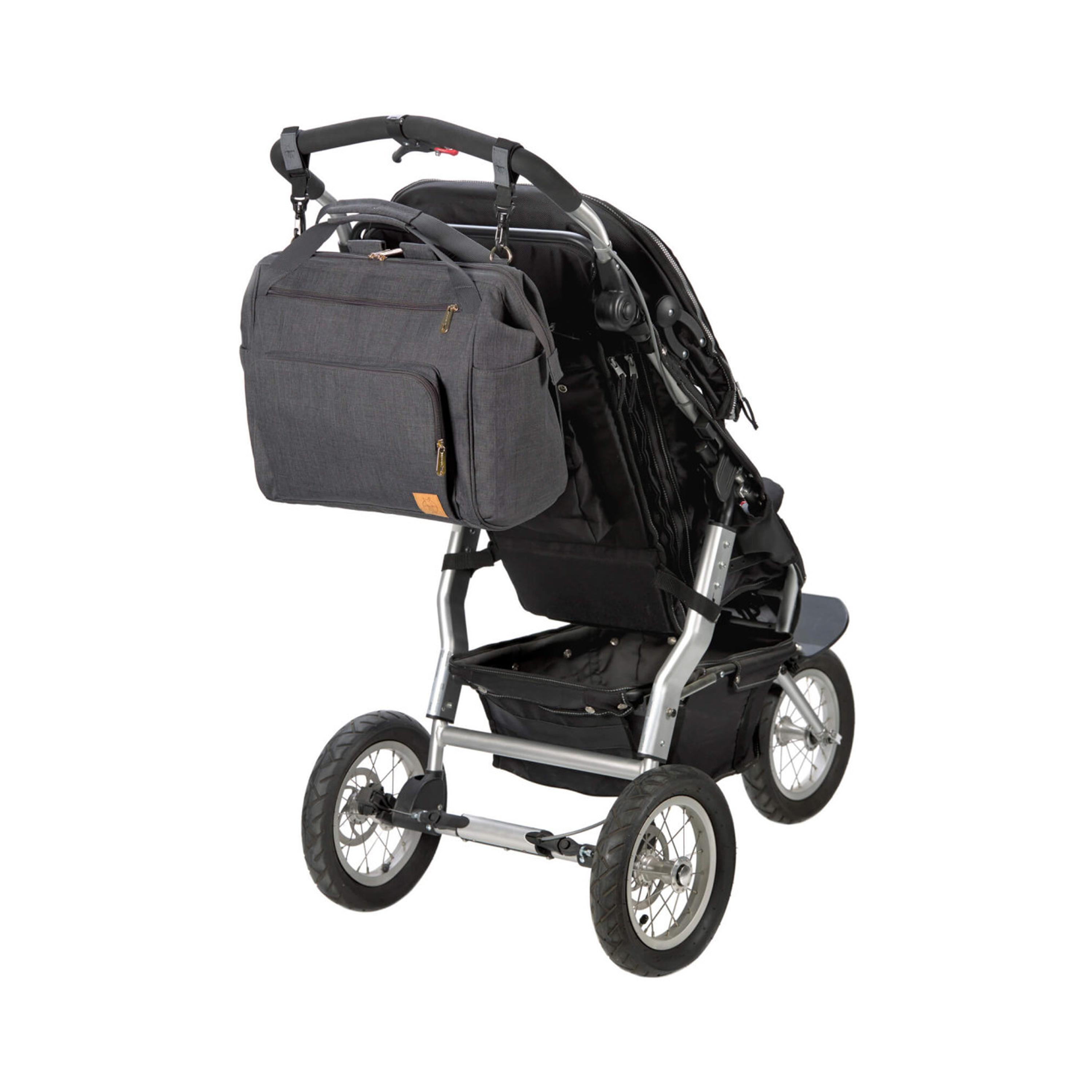 LASSIG GLA Goldie Twin Backpack with Changing Mat - Anthracite-baby-diapering-diaperbags-image-5