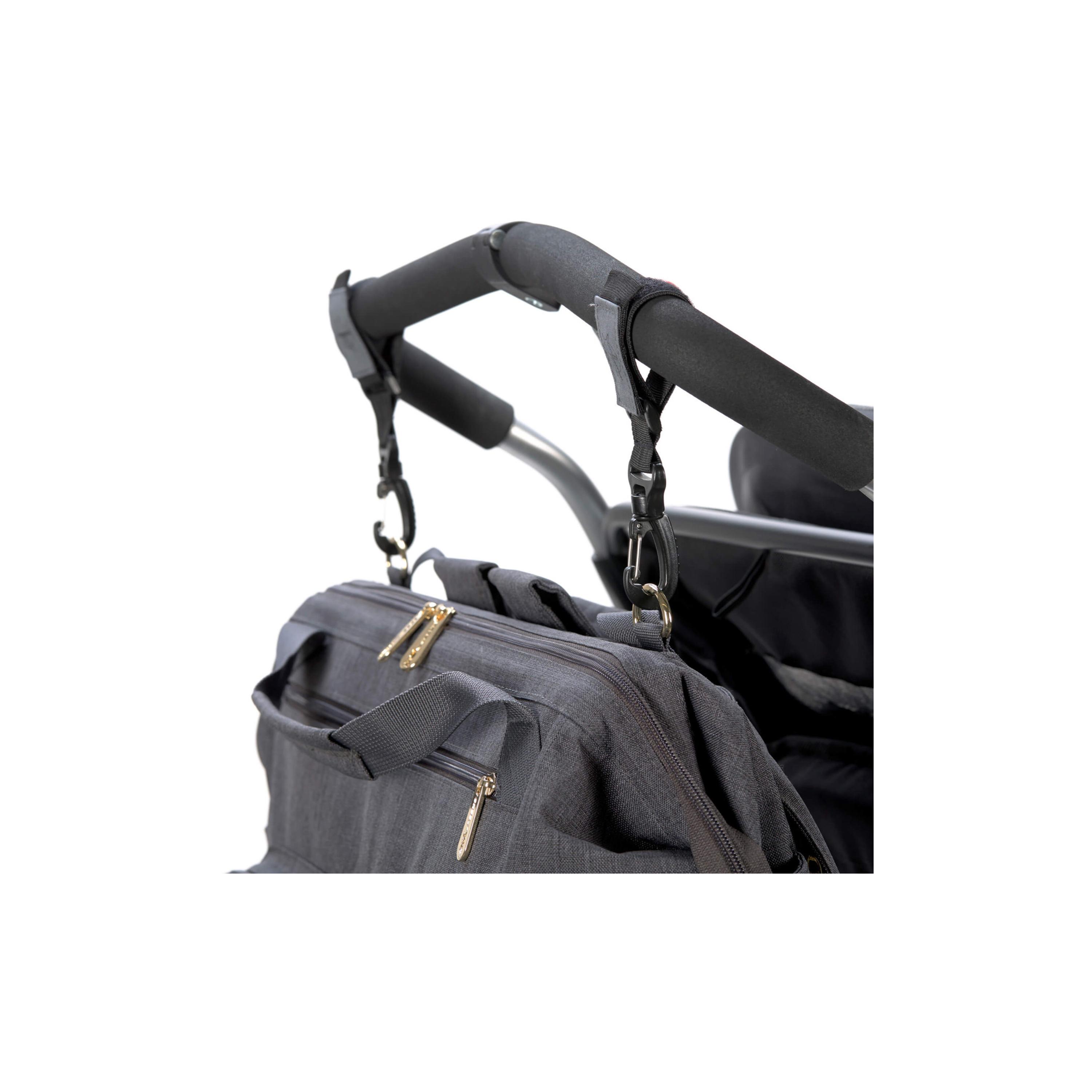 LASSIG GLA Goldie Twin Backpack with Changing Mat - Anthracite-baby-diapering-diaperbags-image-6