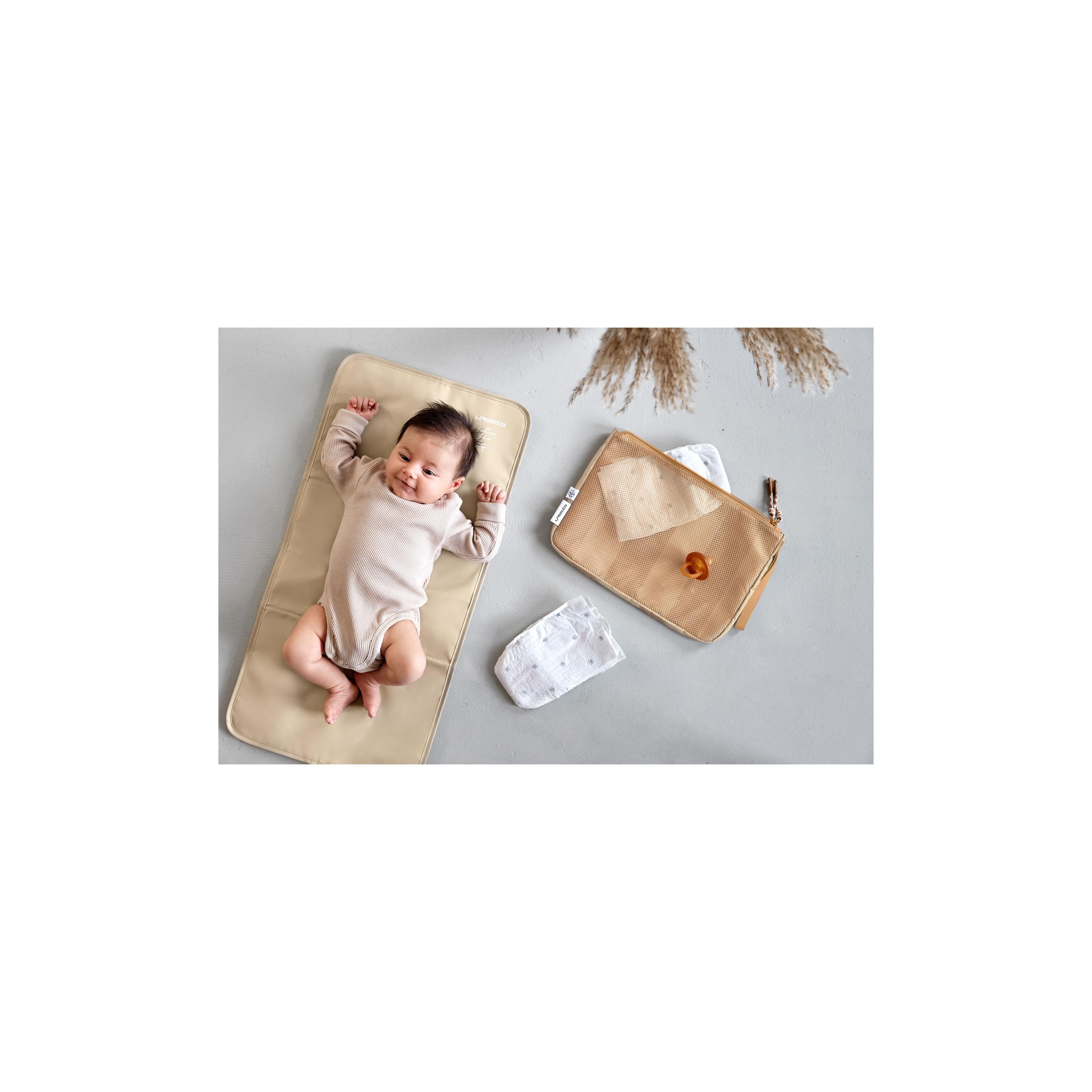LASSIG CAS Changing Organiser with Changing Mat - Beige-baby-diapering-changingmats-image-5