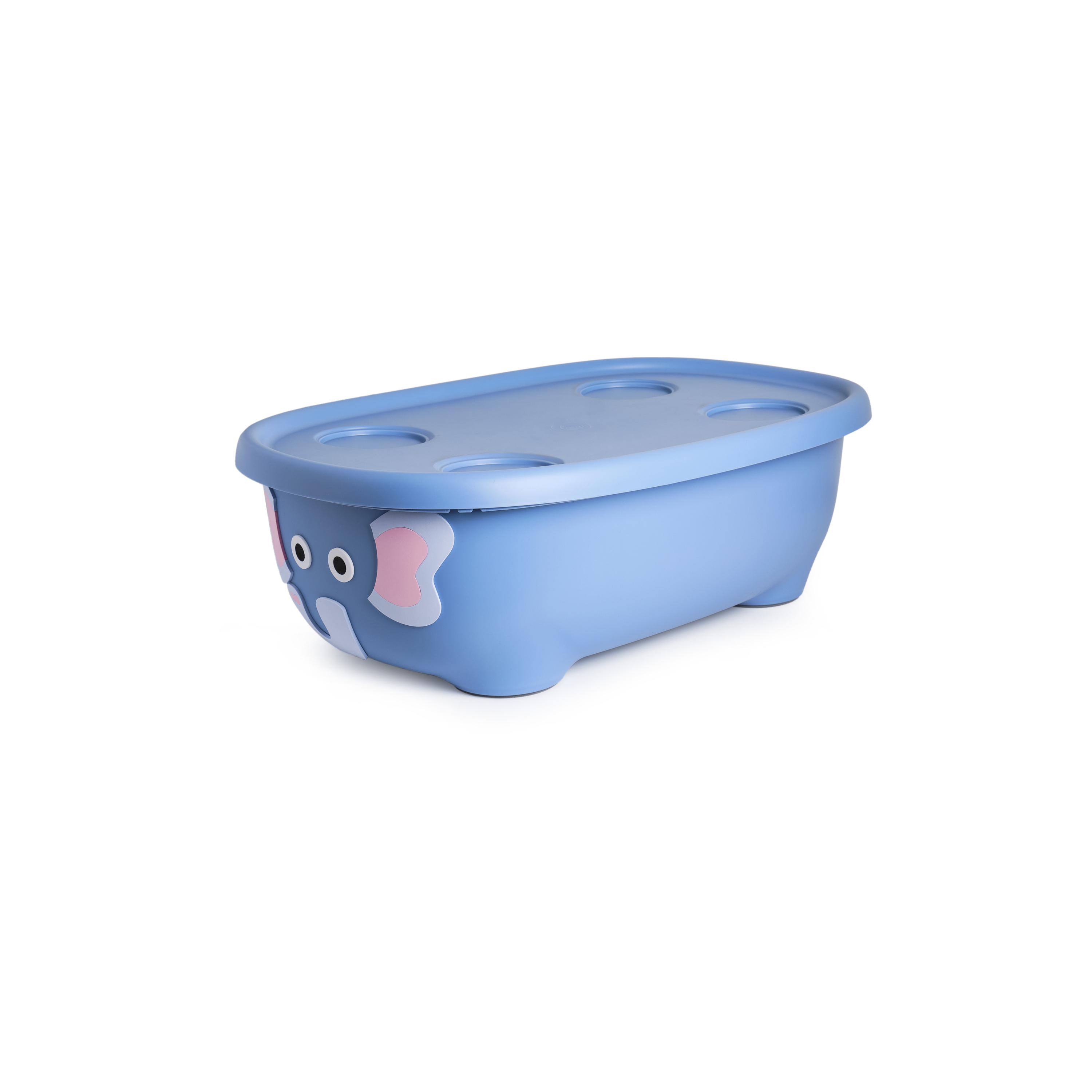 Prince Lionheart Tubimal Baby Bathtub with Sling & Lid - Elephant - Blue-baby-bathandcare-bathtubs-image-1