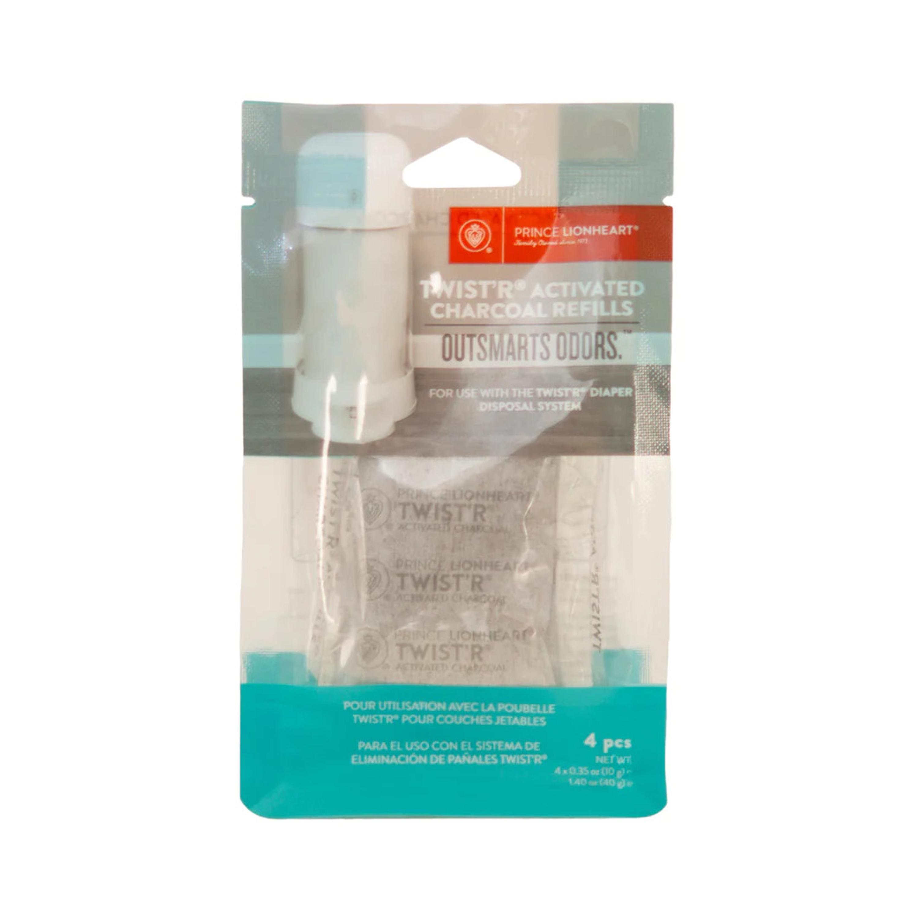 Prince Lionheart 4-Piece Replacement Charcoal Sachets - White-baby-diapering-binsandrefills-image-4