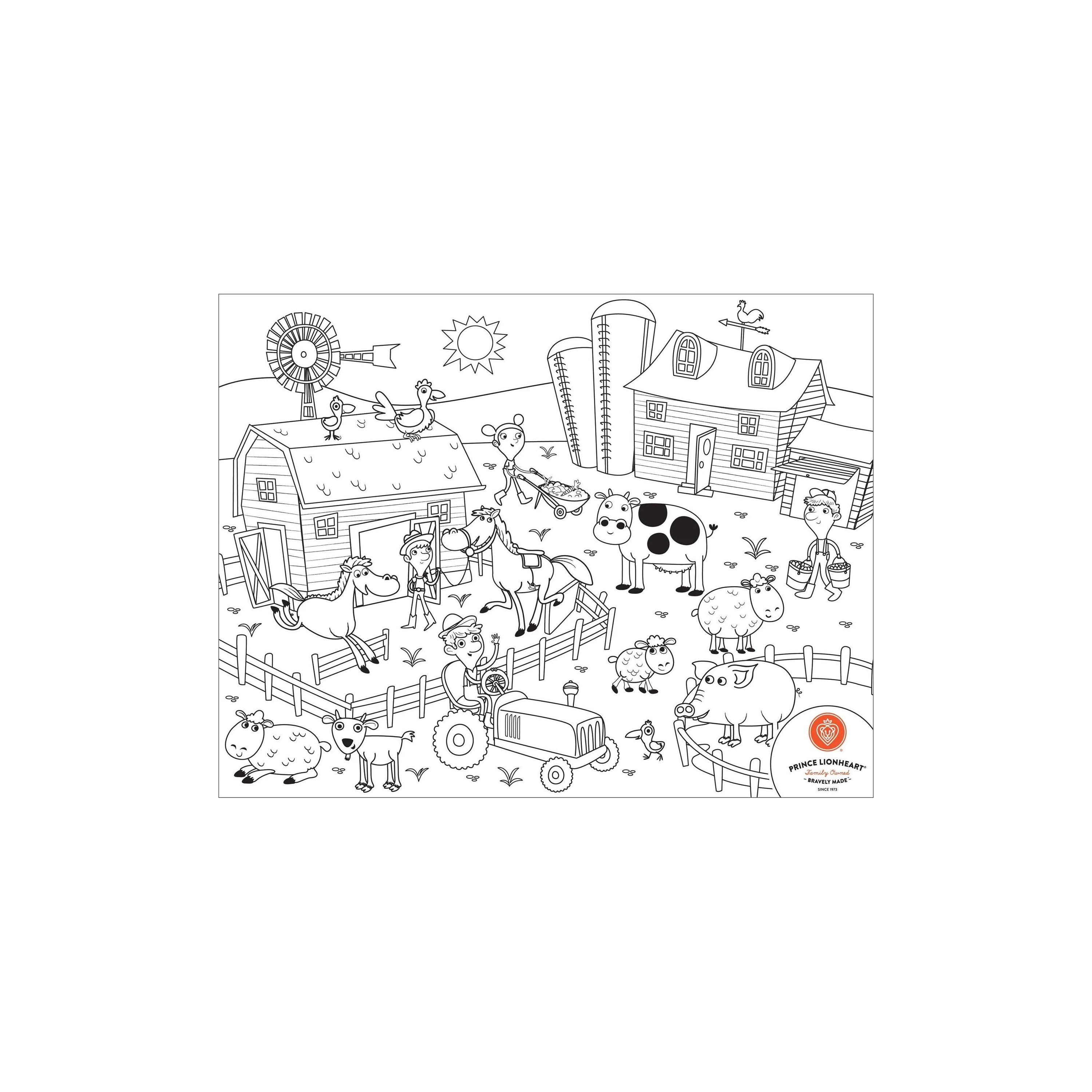 Prince Lionheart Colour & Draw Reusable Placemat - Farm-school-artsandcrafts-image-7