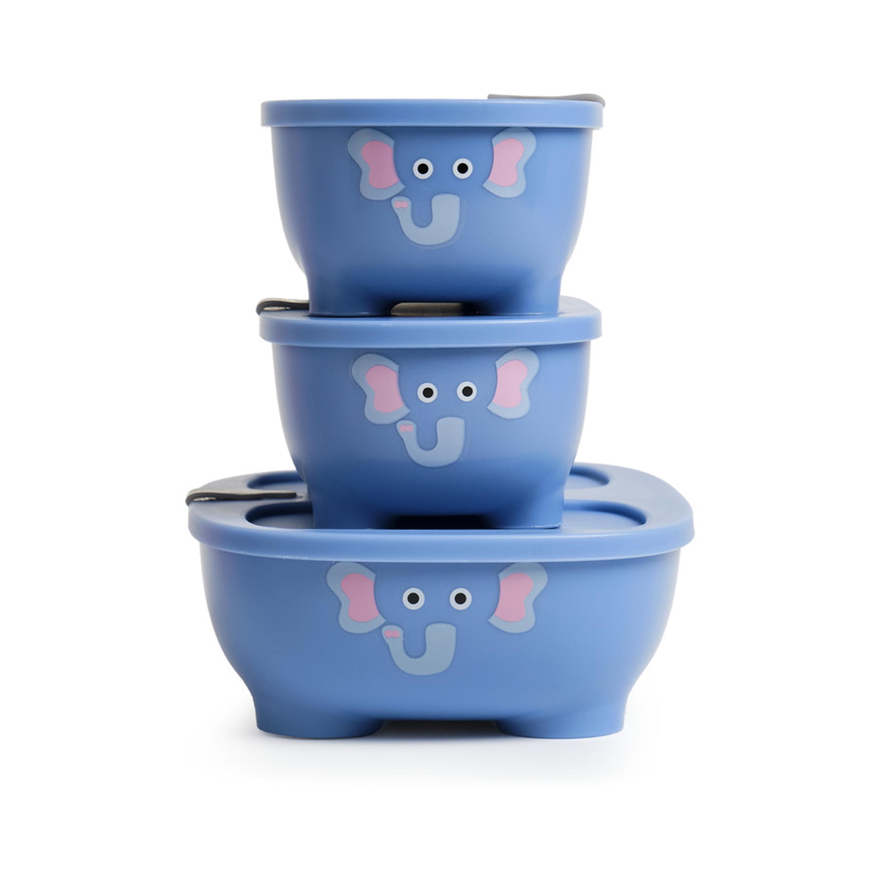 Prince Lionheart Bentomal To-Go Food Containers - Elephant - Blue-baby-feeding-mealtimeessentials-image-1