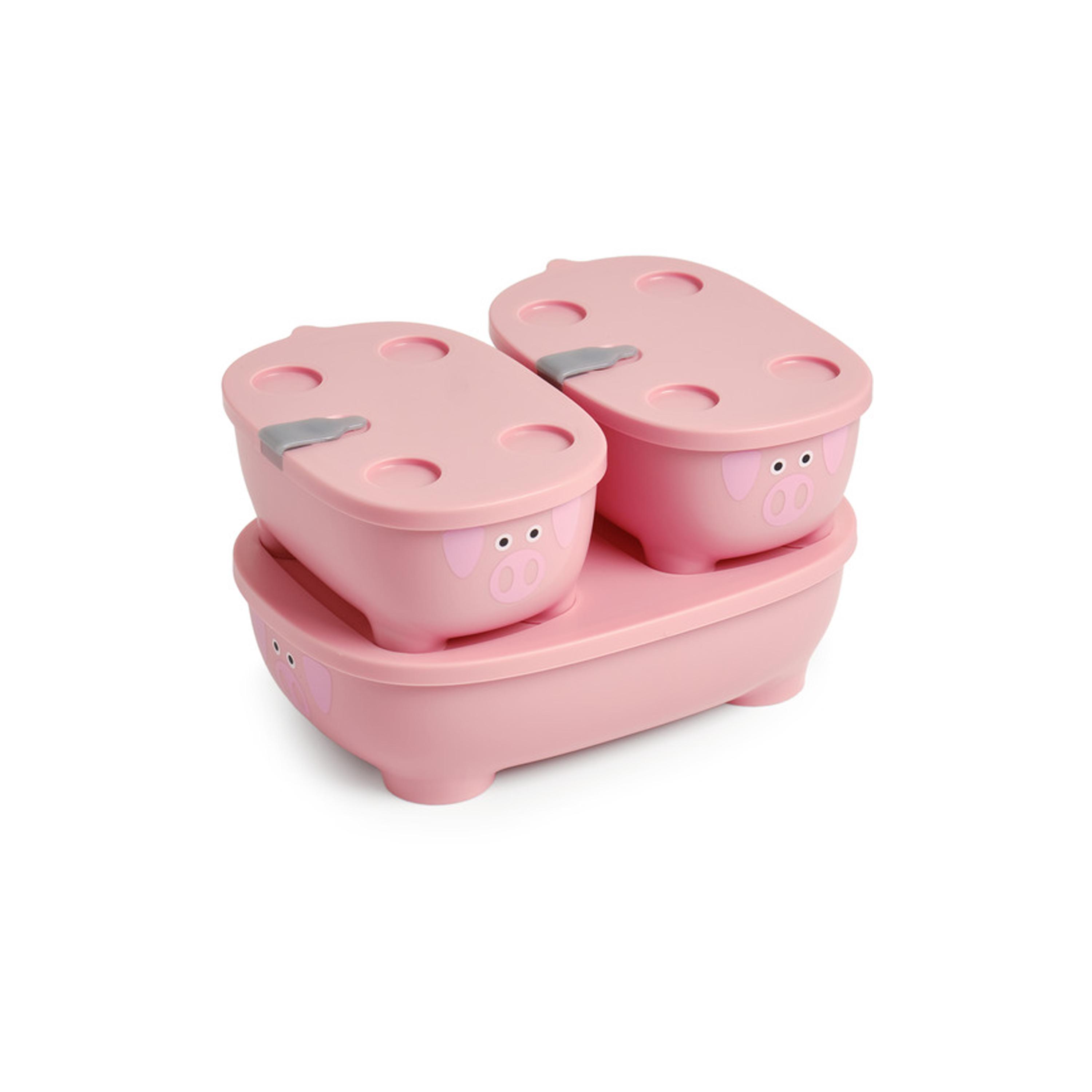 Prince Lionheart Bentomal To-Go Food Containers - Pig - Pink-baby-feeding-mealtimeessentials-image-2
