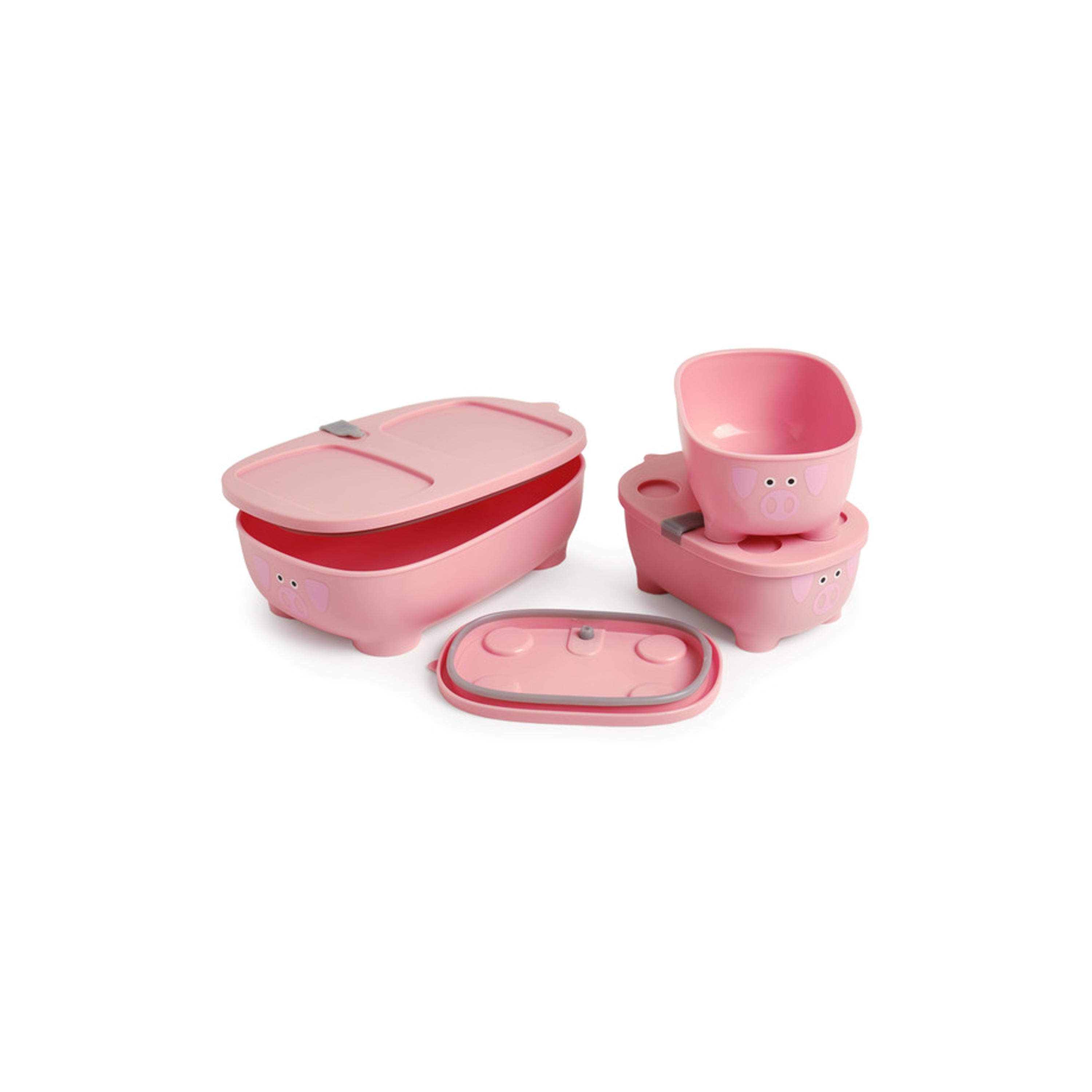 Prince Lionheart Bentomal To-Go Food Containers - Pig - Pink-baby-feeding-mealtimeessentials-image-3