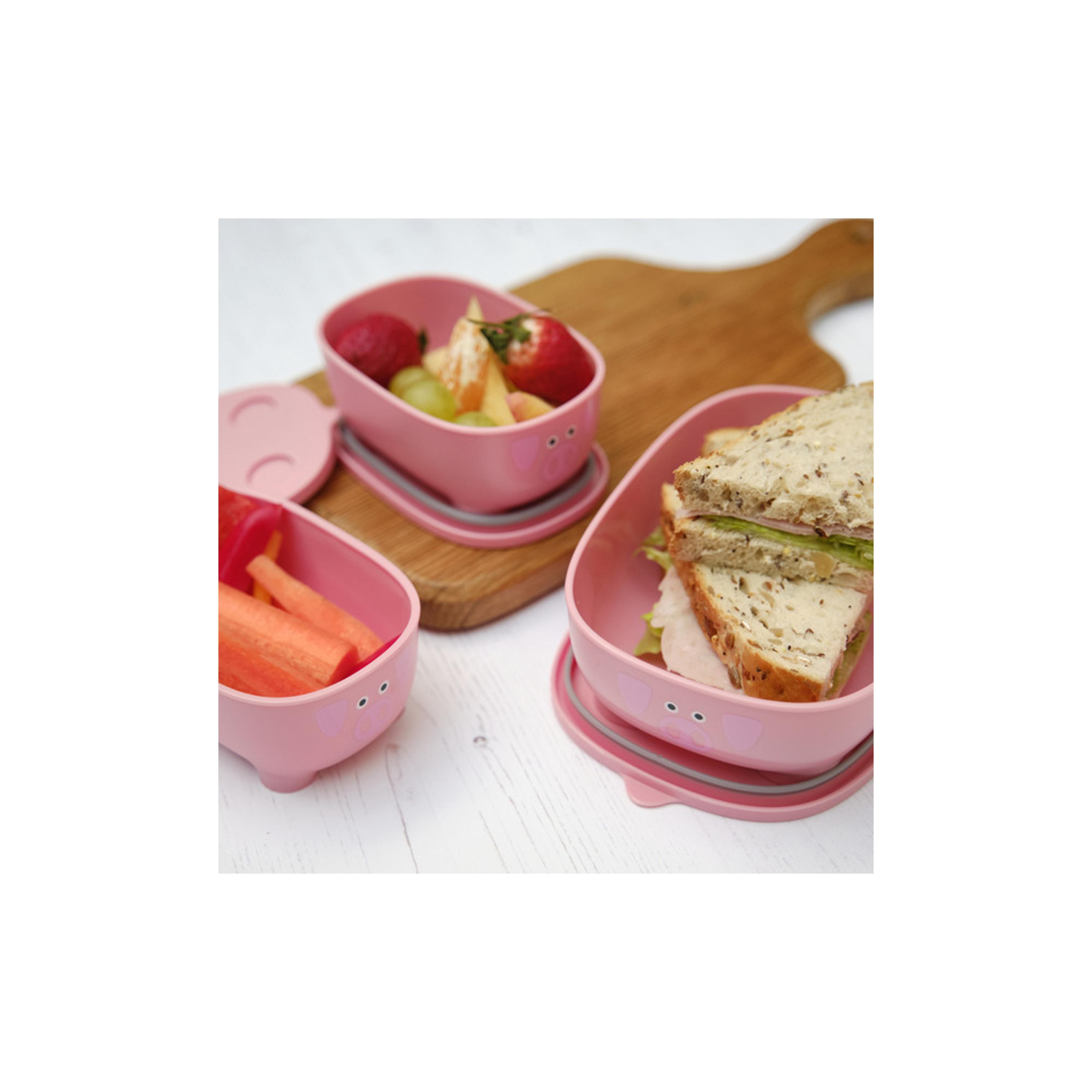 Prince Lionheart Bentomal To-Go Food Containers - Pig - Pink-baby-feeding-mealtimeessentials-image-4