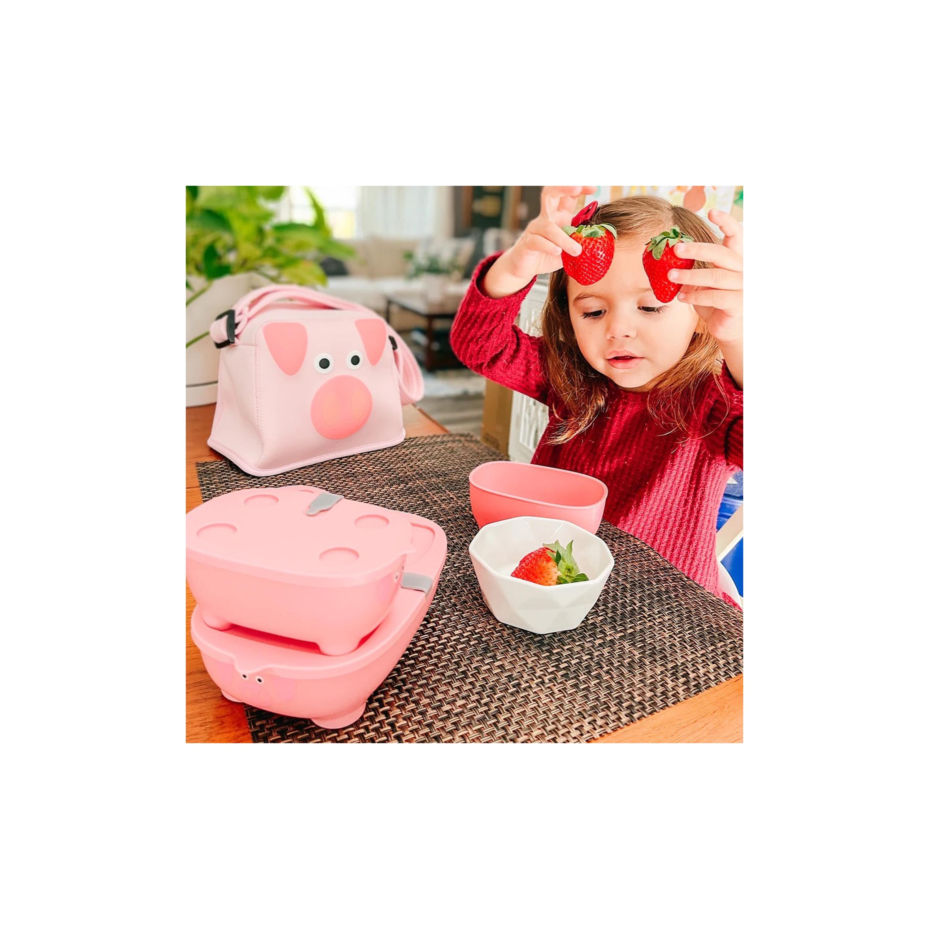 Prince Lionheart Bentomal To-Go Food Containers - Pig - Pink-baby-feeding-mealtimeessentials-image-7