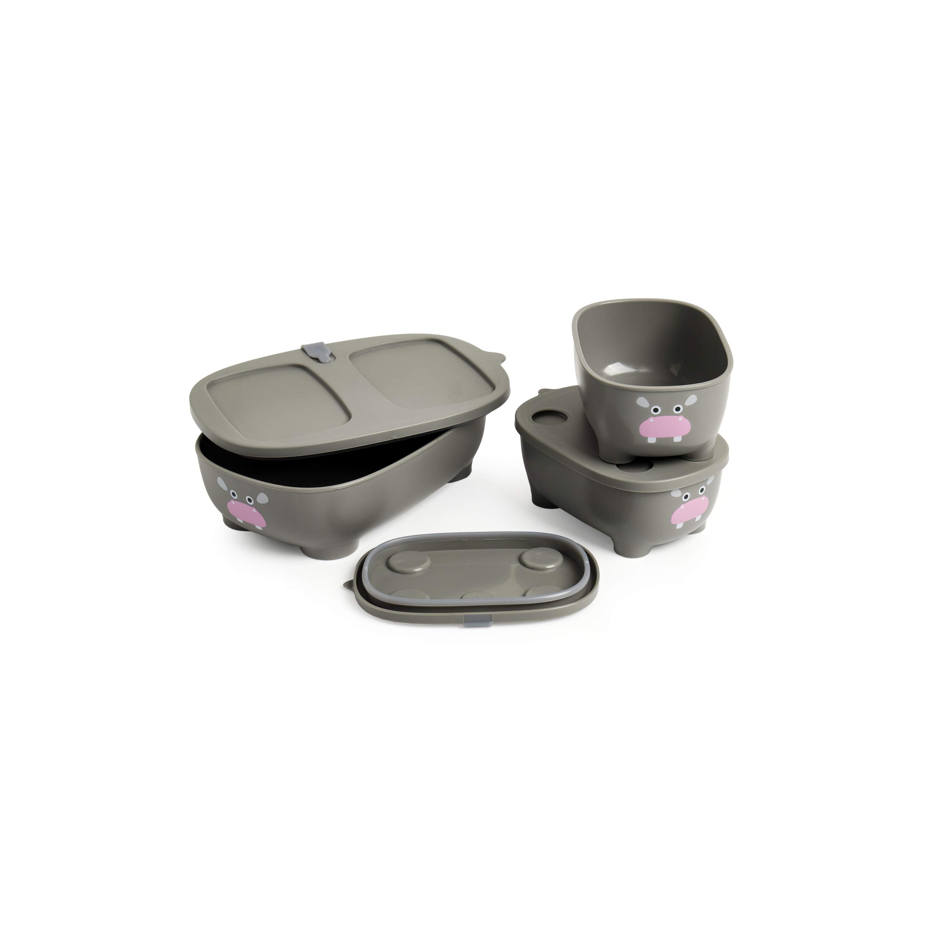 Prince Lionheart Bentomal To-Go Food Containers - Hippo - Grey-baby-feeding-mealtimeessentials-image-3