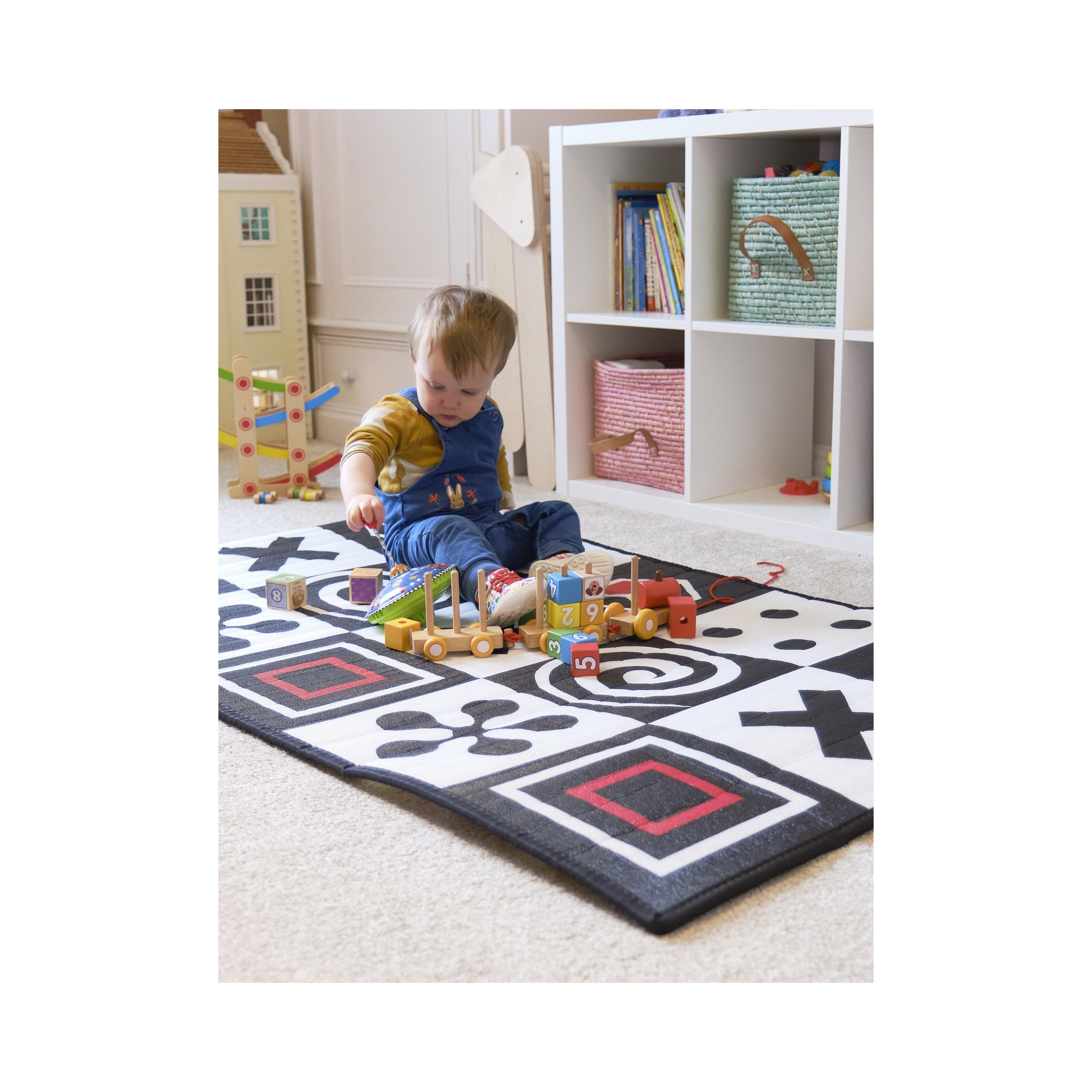 سجادة لعب تطوير مع حقيبة حمل من برينس ليونهارت - أشكال هندسية ومزرعة-baby-infantactivity-image-2