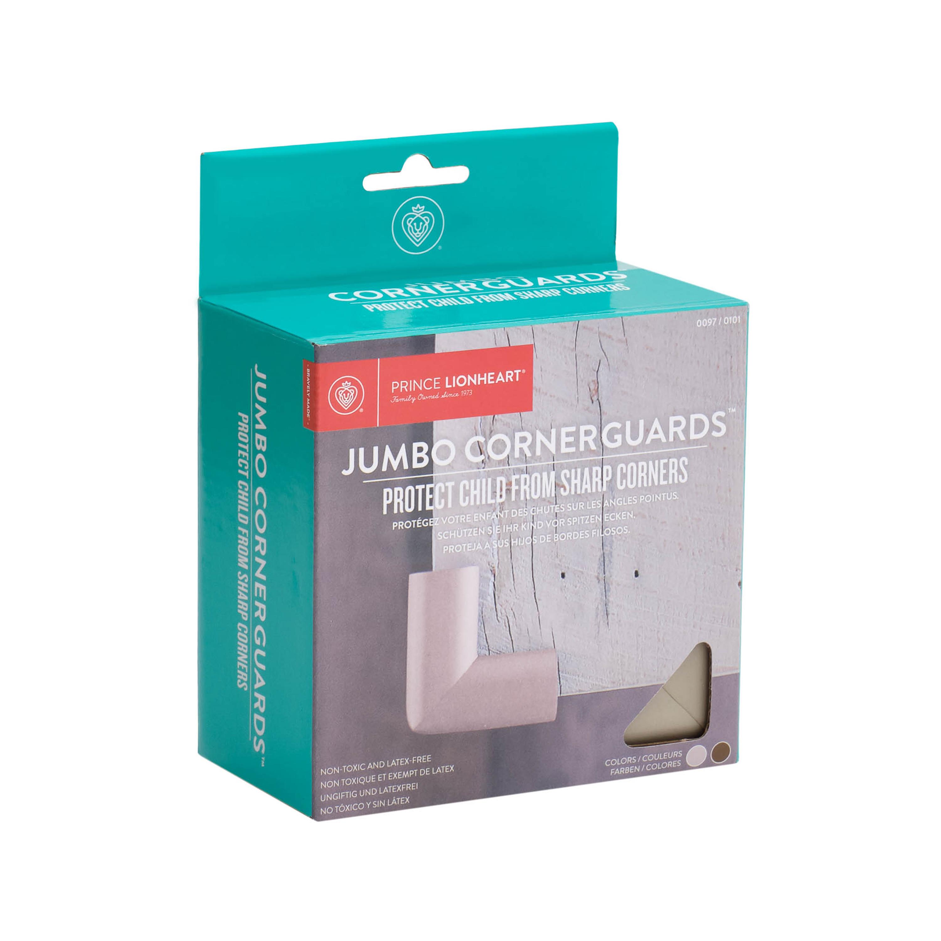 Prince Lionheart 4-Piece Cushiony Jumbo Corner Guards - Neutral Light Grey-baby-healthandsafety-babyproofing-image-10