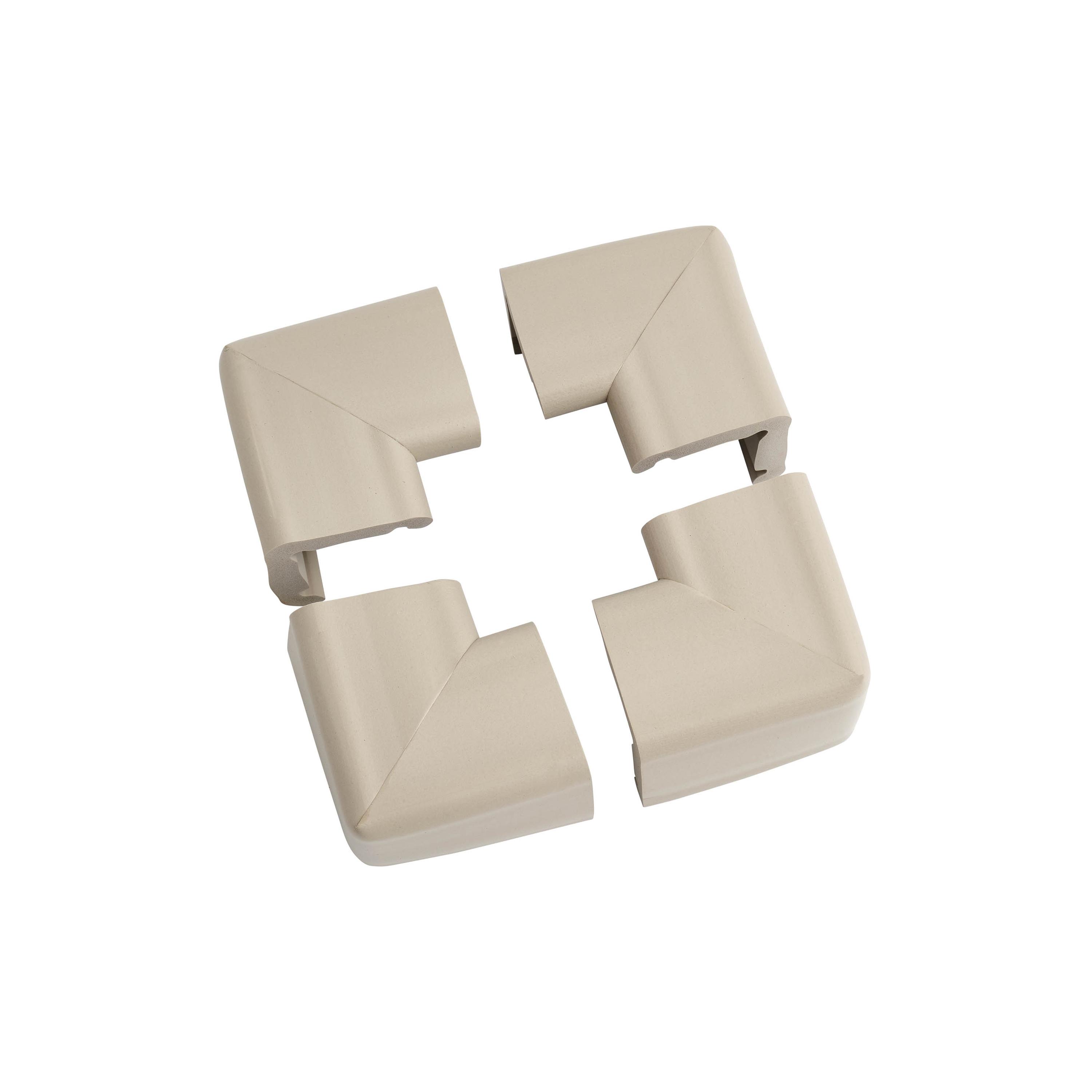 Prince Lionheart 4-Piece Cushiony Jumbo Corner Guards - Neutral Light Grey-baby-healthandsafety-babyproofing-image-3