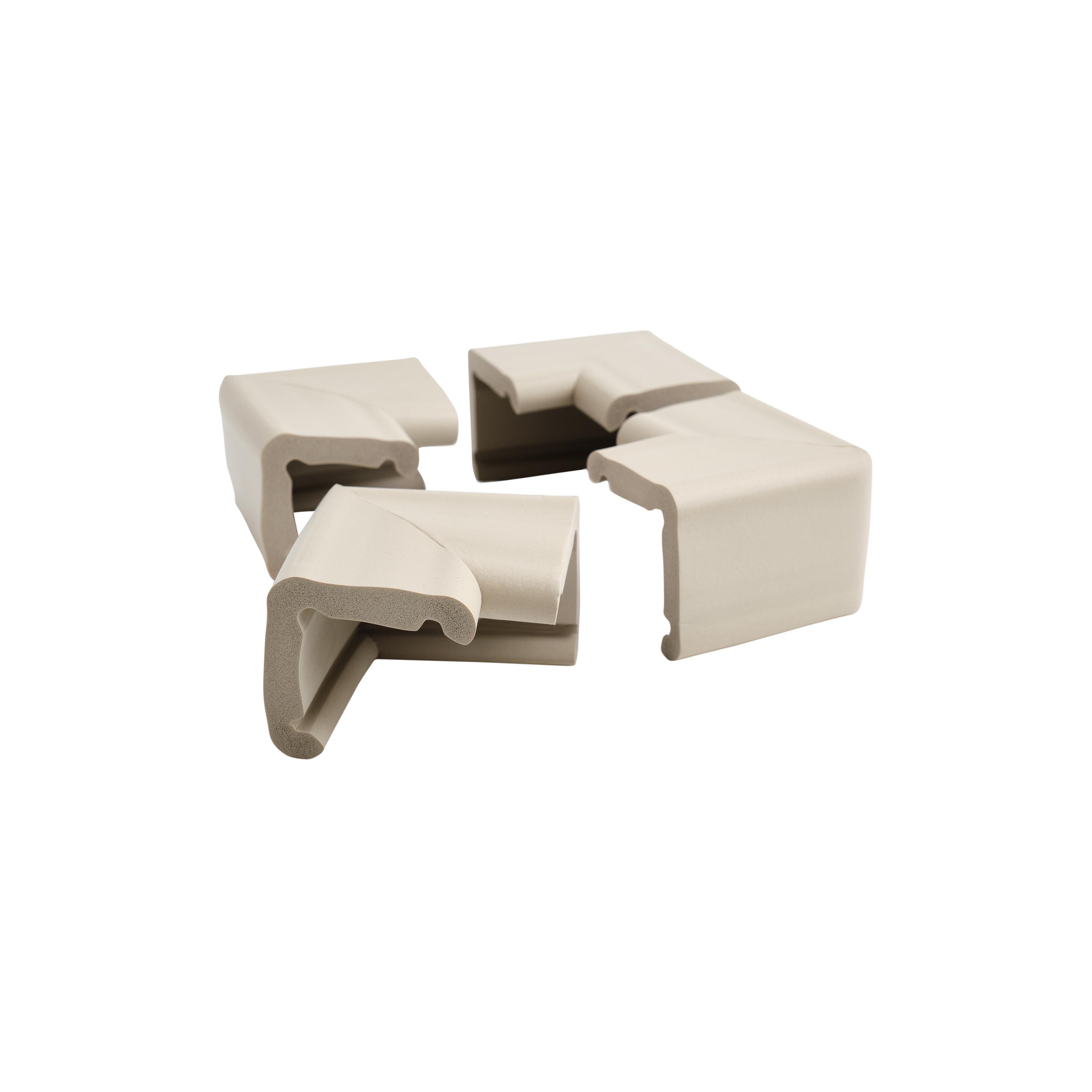 Prince Lionheart 4-Piece Cushiony Jumbo Corner Guards - Neutral Light Grey-baby-healthandsafety-babyproofing-image-9