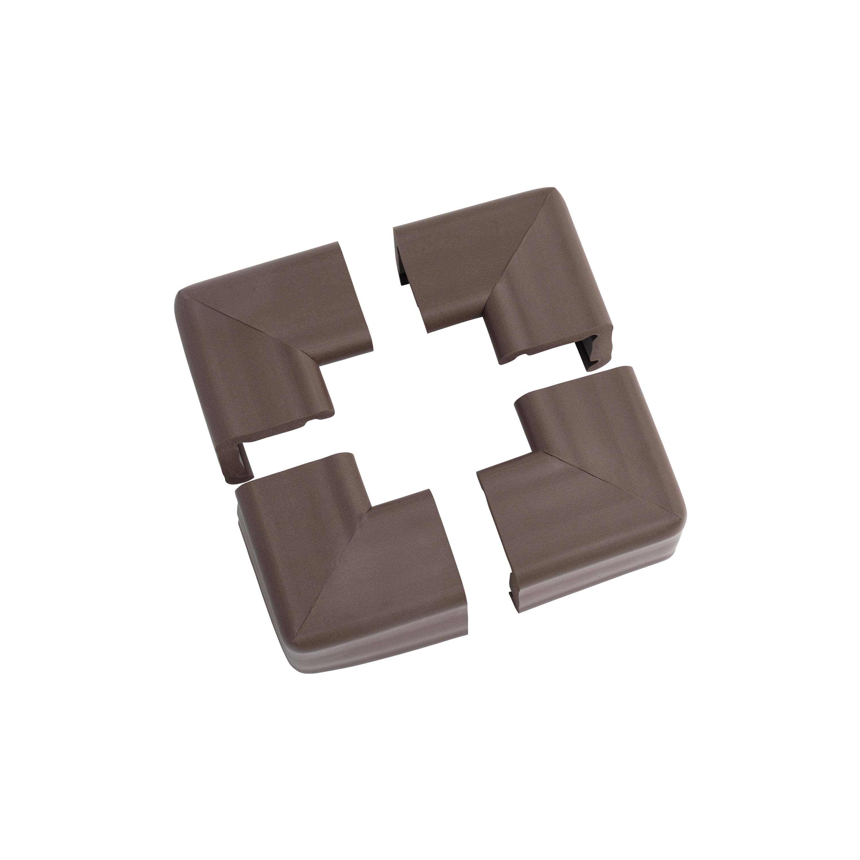Prince Lionheart 4-Piece Cushiony Jumbo Corner Guards - Chocolate-baby-healthandsafety-babyproofing-image-1
