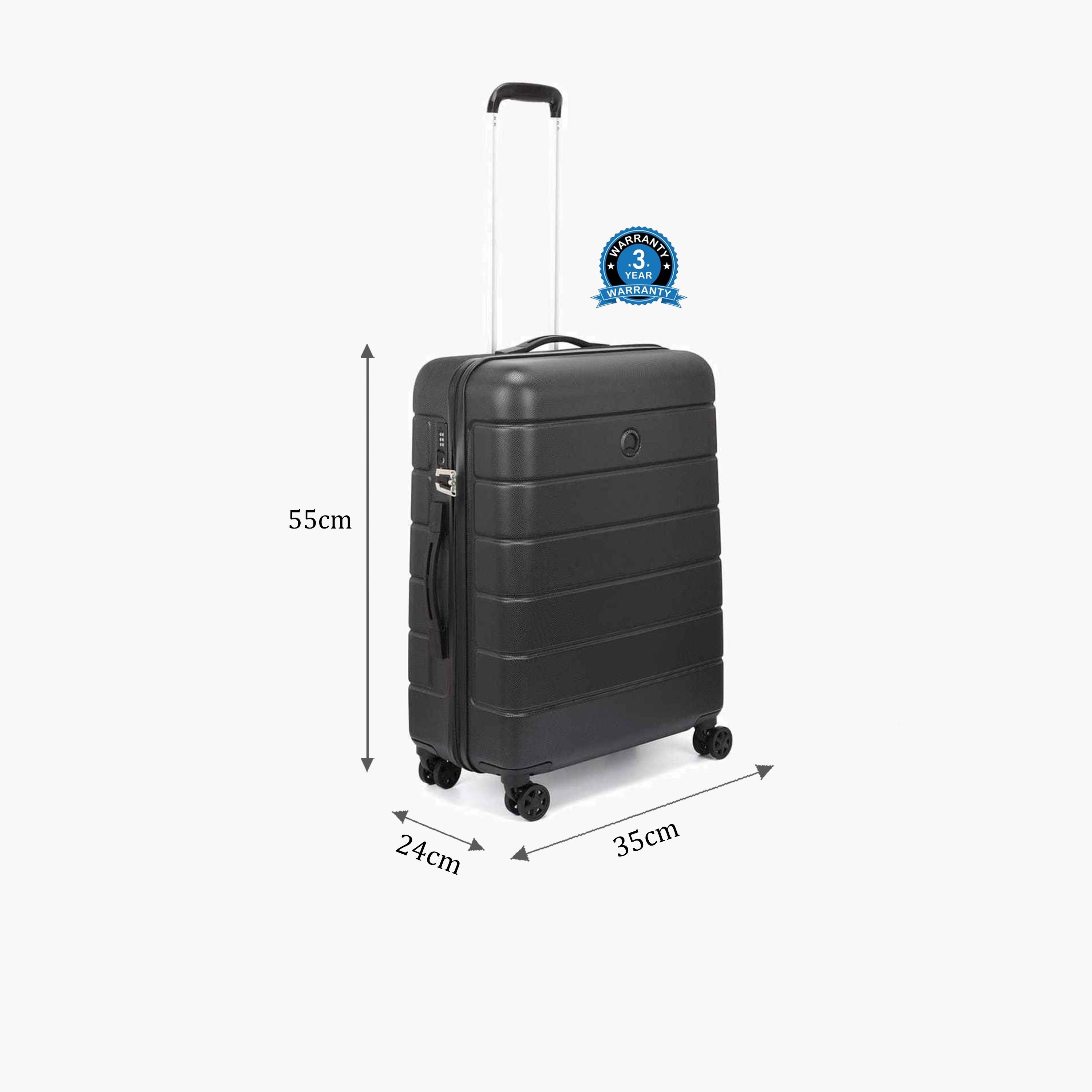 Delsey Maringa 55 CM Small Cabin Polyester Soft Sided 4-Wheeler Spinner Trolley Bag with TSA Combination Lock-travel-luggagesandbags-luggage-image-2