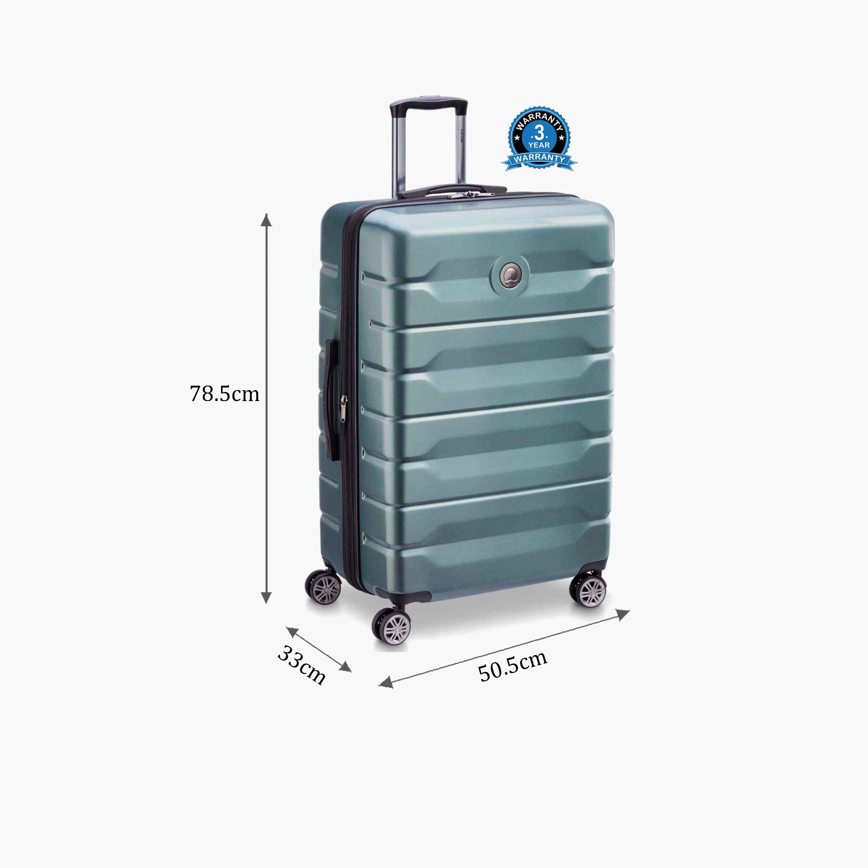Delsey Paris Air Armour 78.5 CM Large Check-in Polycarbonate with ABS Hard Sided 4-Wheeler Spinner Trolley Bag with TSA Combination Lock-travel-luggagesandbags-luggage-image-2