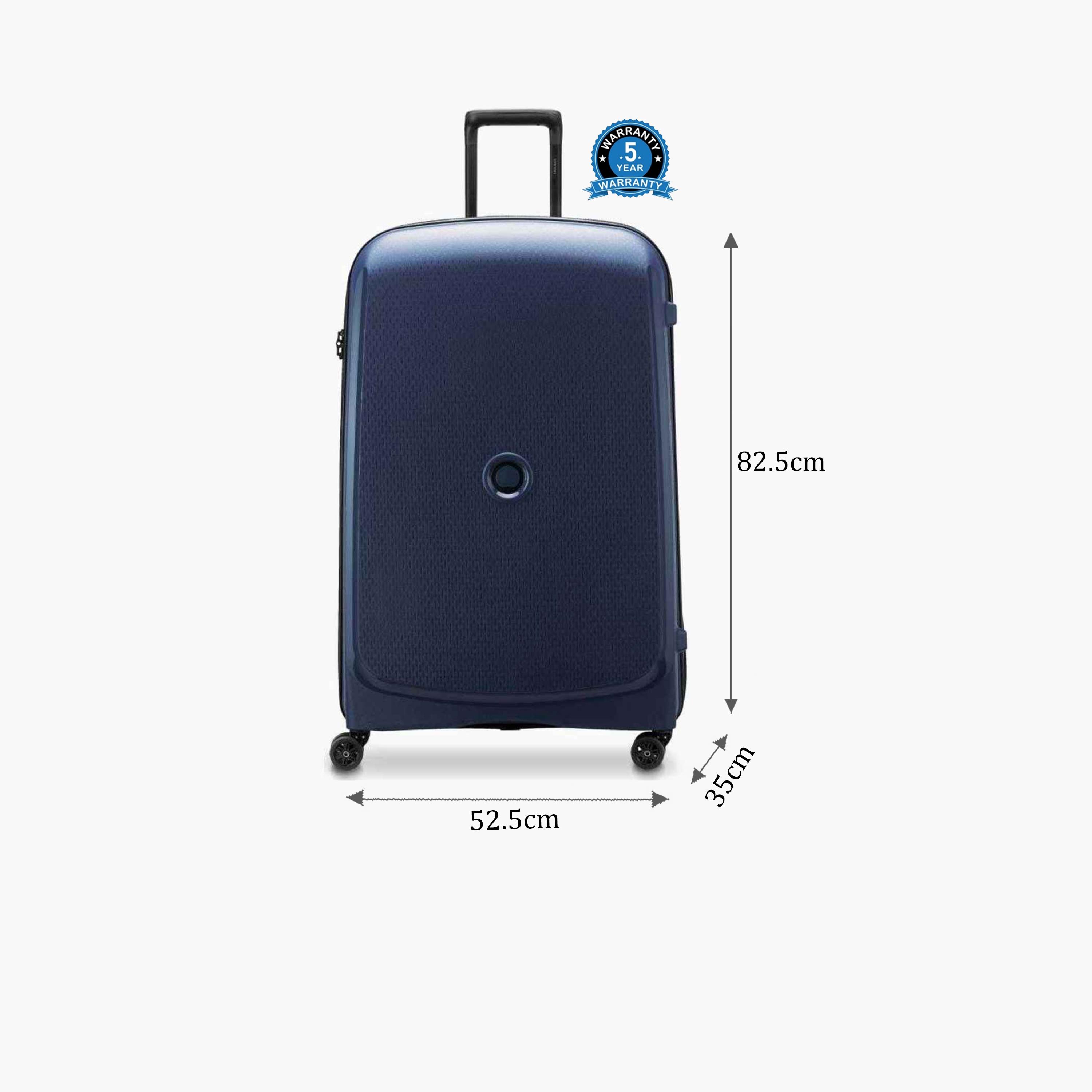 Delsey Paris Belmont Plus 82.5 CM Large Check-in Polypropylene Hard Sided 4-Wheeler Spinner Trolley Bag with TSA Combination Lock-travel-luggagesandbags-luggage-image-2