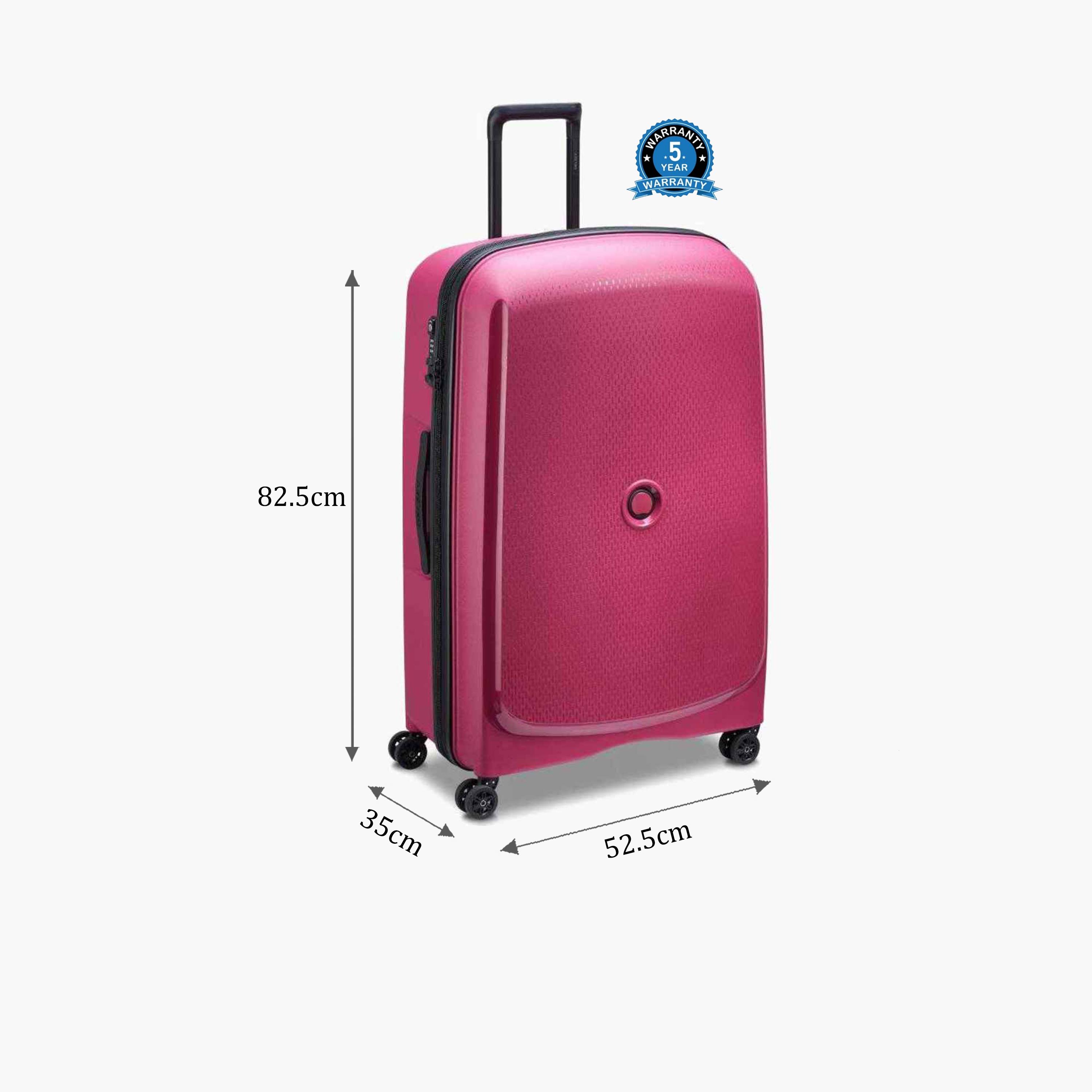 Delsey Paris Belmont Plus 82.5 CM Large Check-in Polypropylene Hard Sided 4-Wheeler Spinner Trolley Bag with TSA Combination Lock-travel-luggagesandbags-luggage-image-2