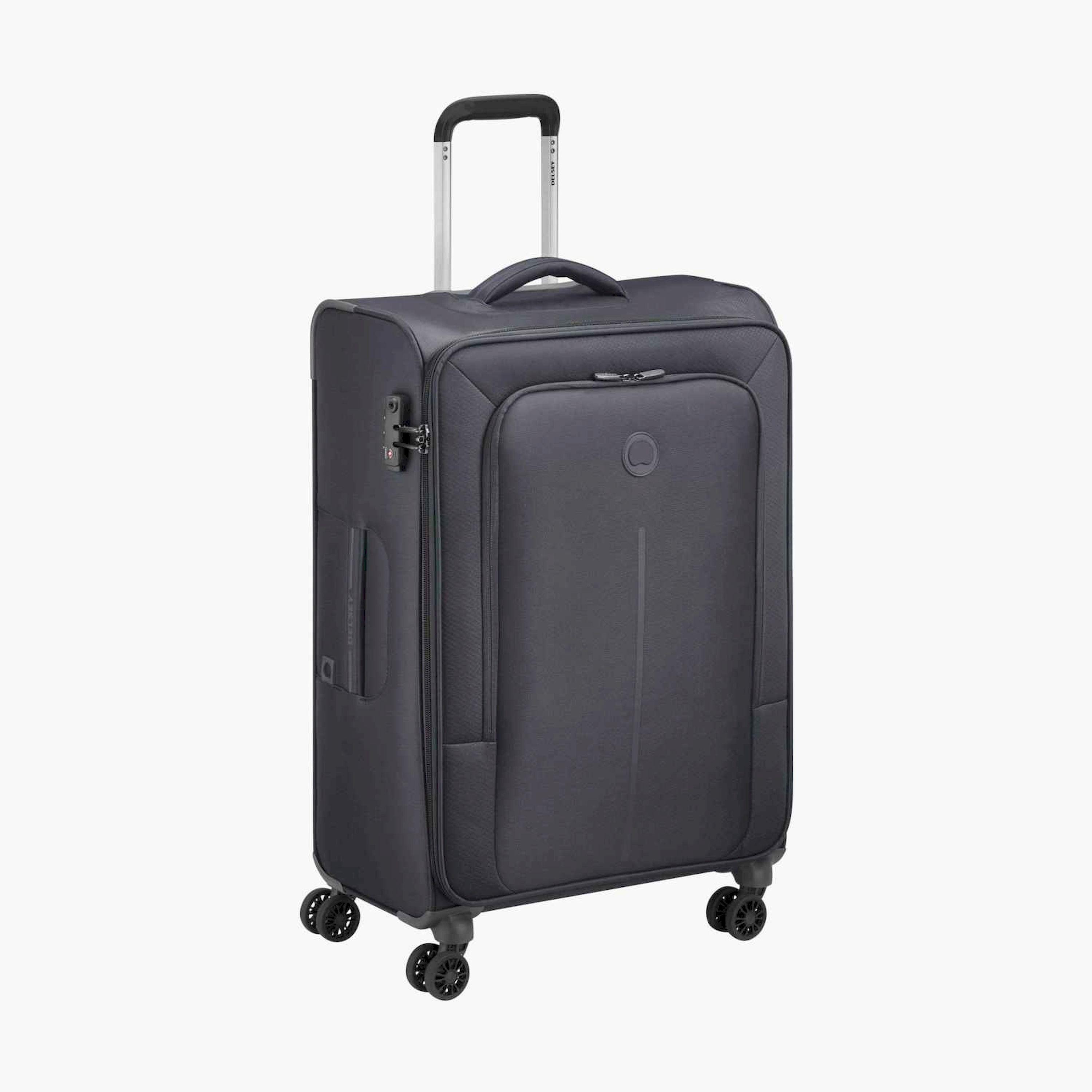 Delsey Paris Caracas 71 CM Medium Check-in Polyester Soft Sided 4-Wheeler Spinner Trolley Bag with TSA Combination Lock-travel-luggagesandbags-luggage-image-1