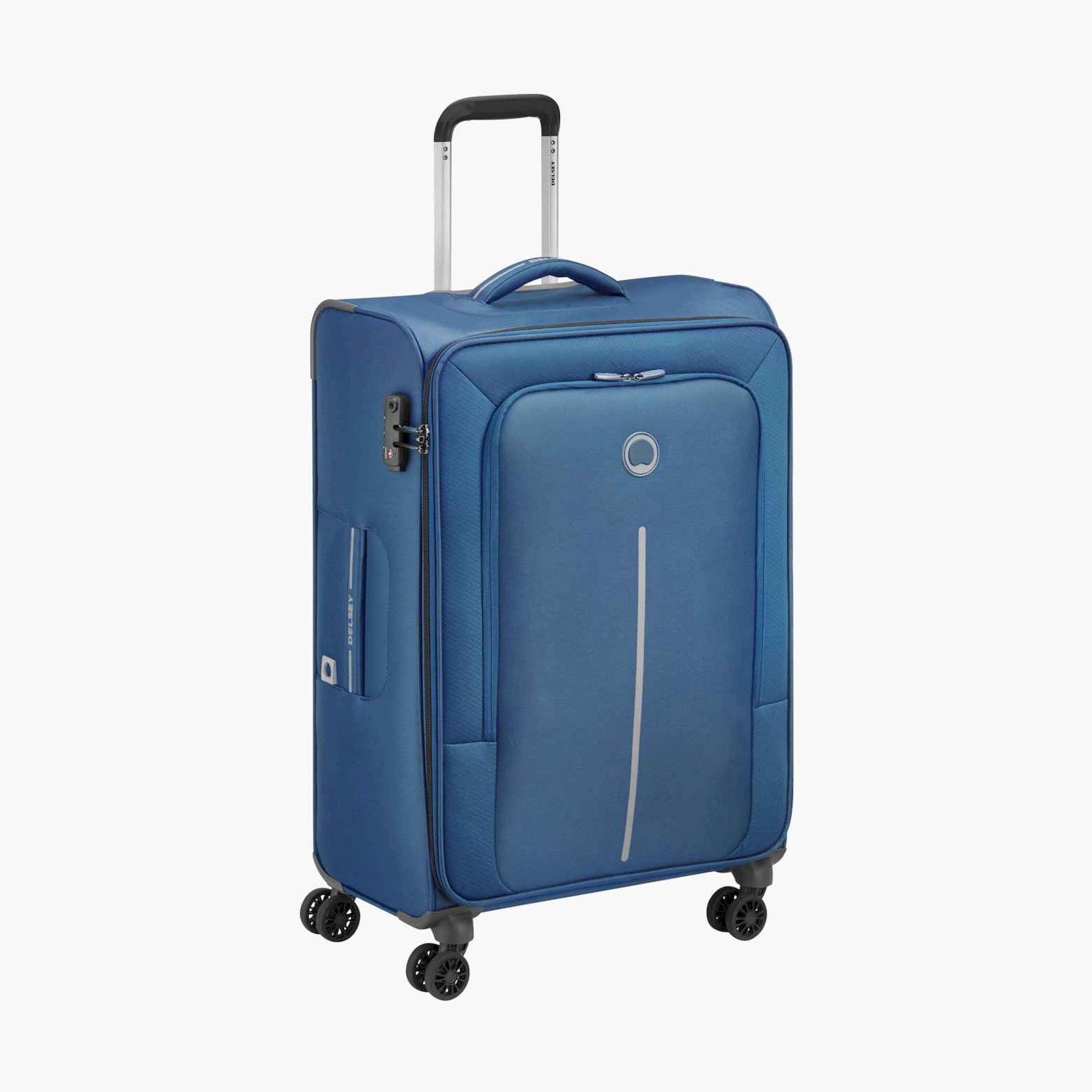 حقيبة عربة دوار من البوليستر الناعمة ذات 4 عجلات من Delsey Paris Caracas 71 CM مع قفل TSA-travel-luggagesandbags-luggage-image-1
