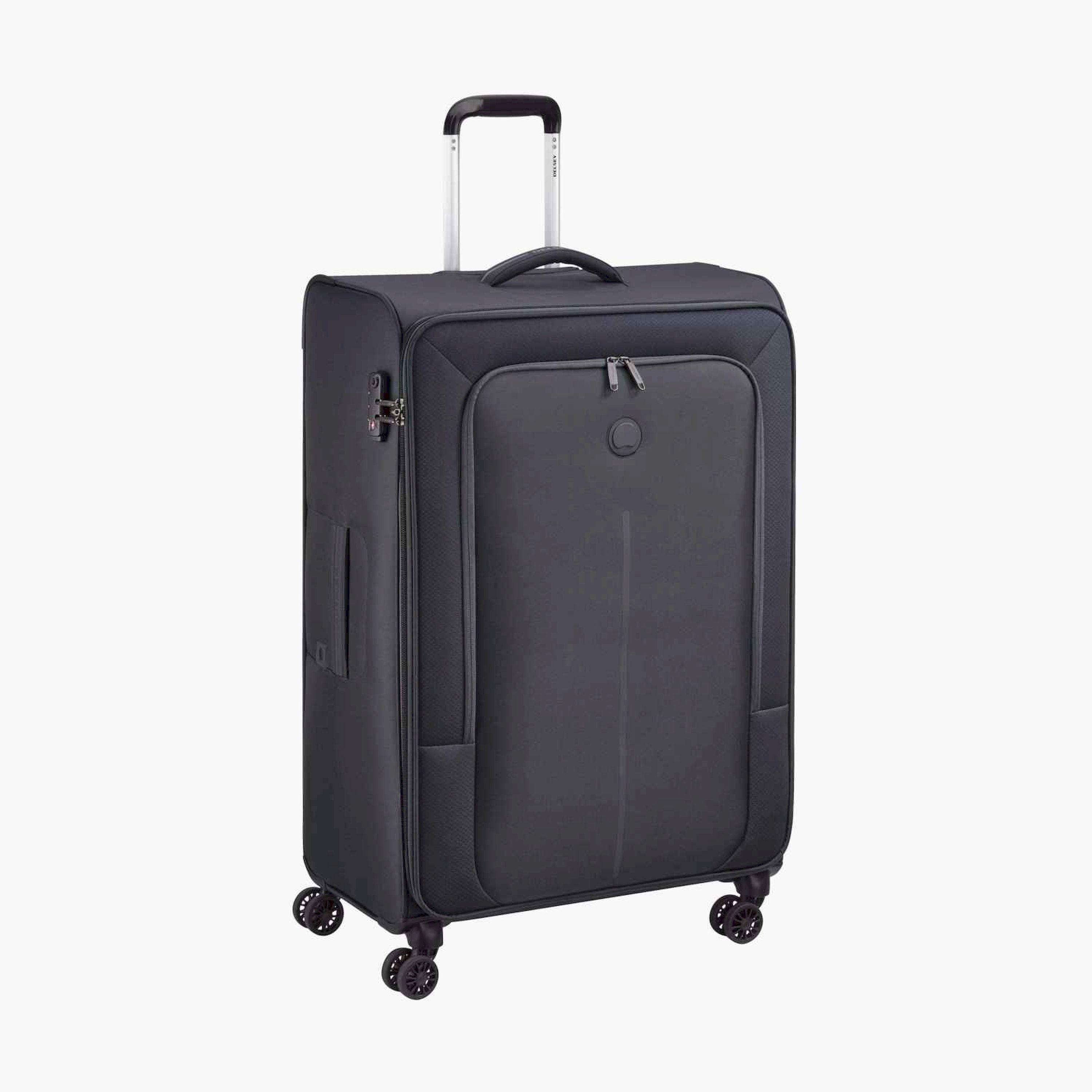Delsey Paris Caracas 82 CM Large Check-in Polyester Soft Sided 4-Wheeler Spinner Trolley Bag with TSA Combination Lock-travel-luggagesandbags-luggage-image-1