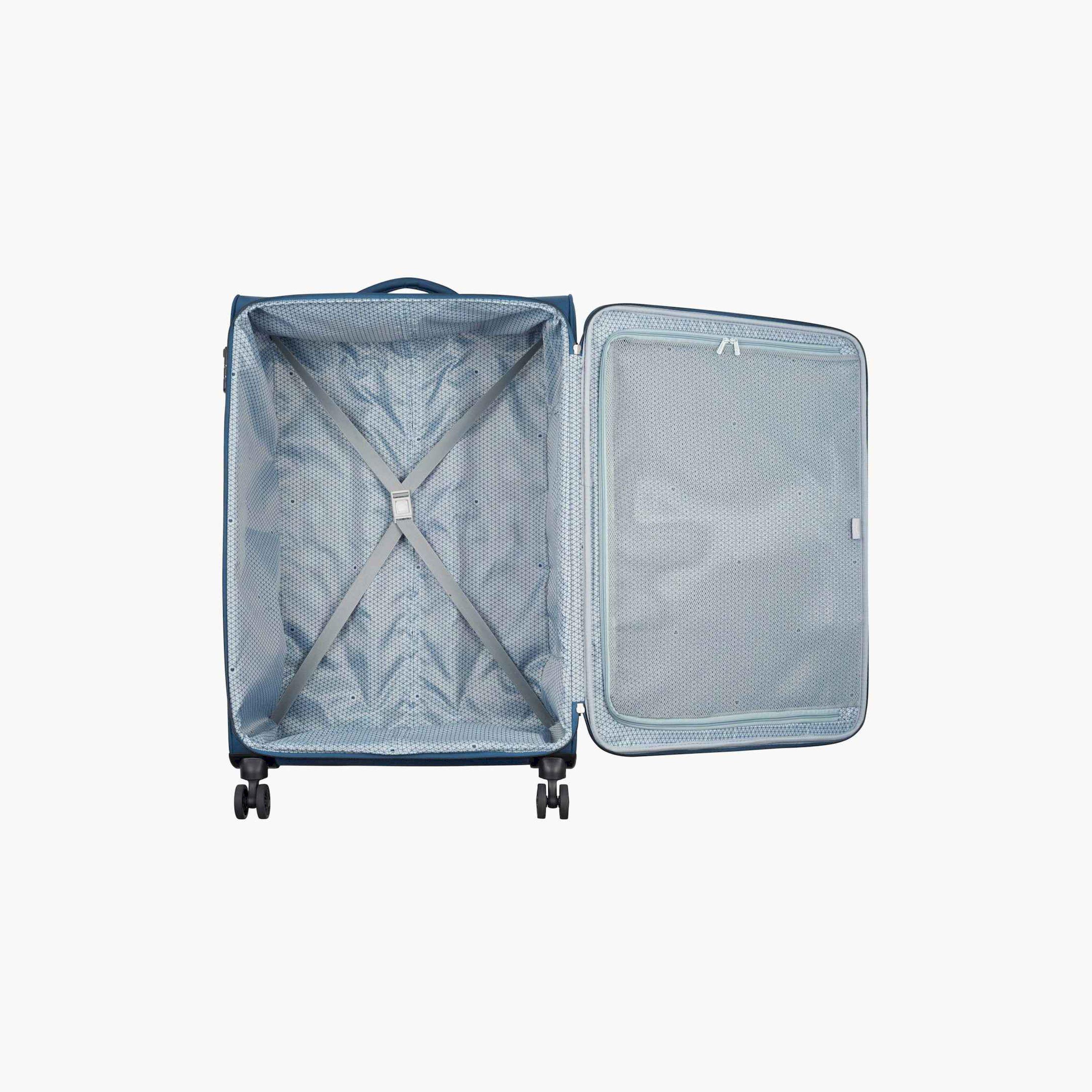 Delsey Paris Caracas 82 CM Large Check-in Polyester Soft Sided 4-Wheeler Spinner Trolley Bag with TSA Combination Lock-travel-luggagesandbags-luggage-image-5