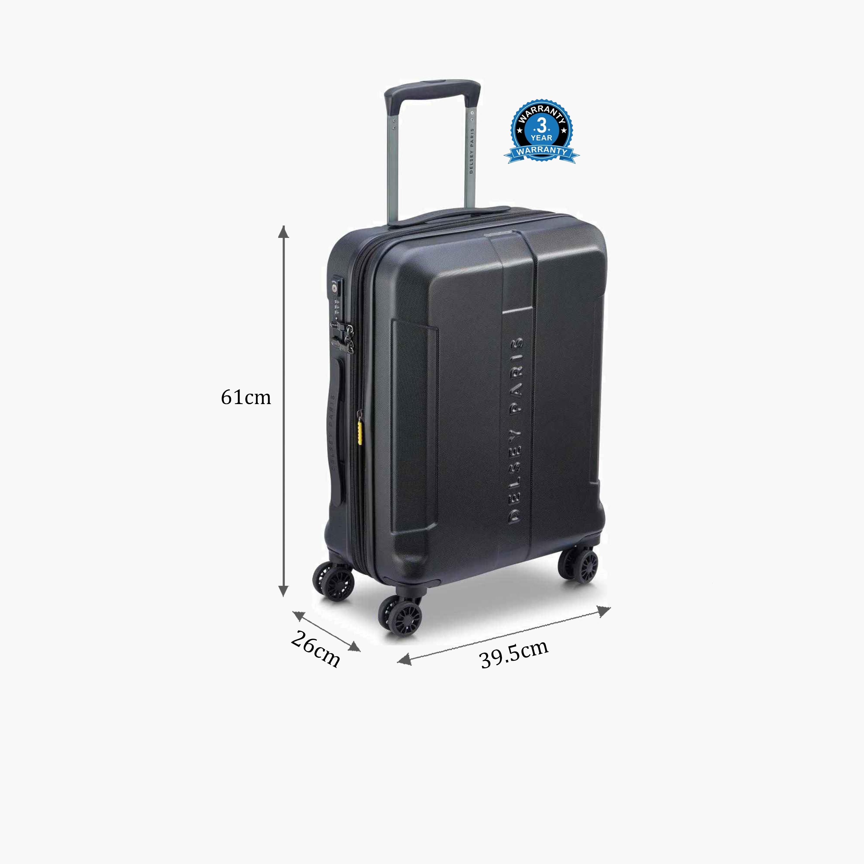 Delsey Paris Depart 61 سم مقصورة صغيرة من البولي كربونات مع ABS حقيبة عربة دوارة ذات 4 عجلات صلبة مع قفل TSA-travel-luggagesandbags-luggage-image-2