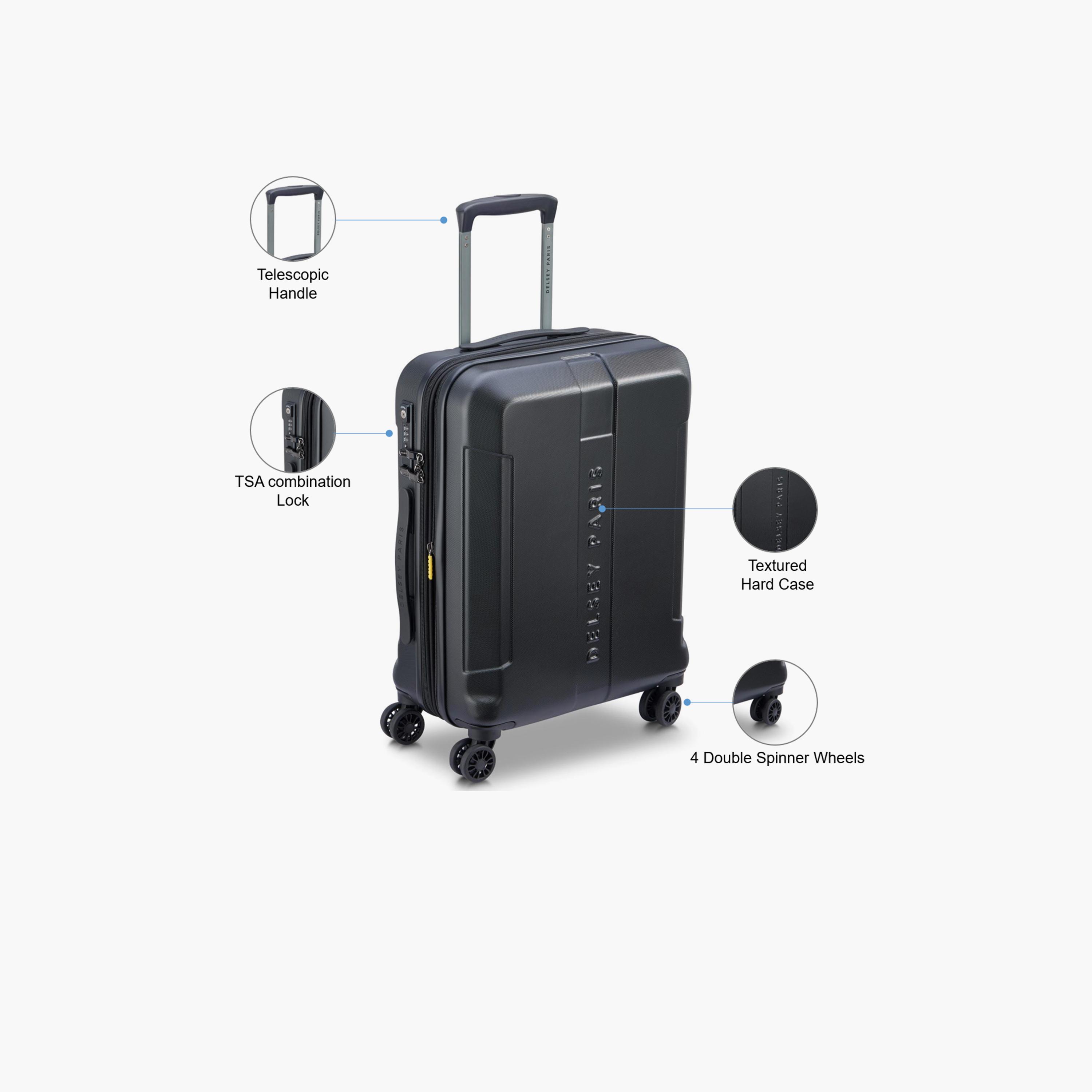 Delsey Paris Depart 61 سم مقصورة صغيرة من البولي كربونات مع ABS حقيبة عربة دوارة ذات 4 عجلات صلبة مع قفل TSA-travel-luggagesandbags-luggage-image-3