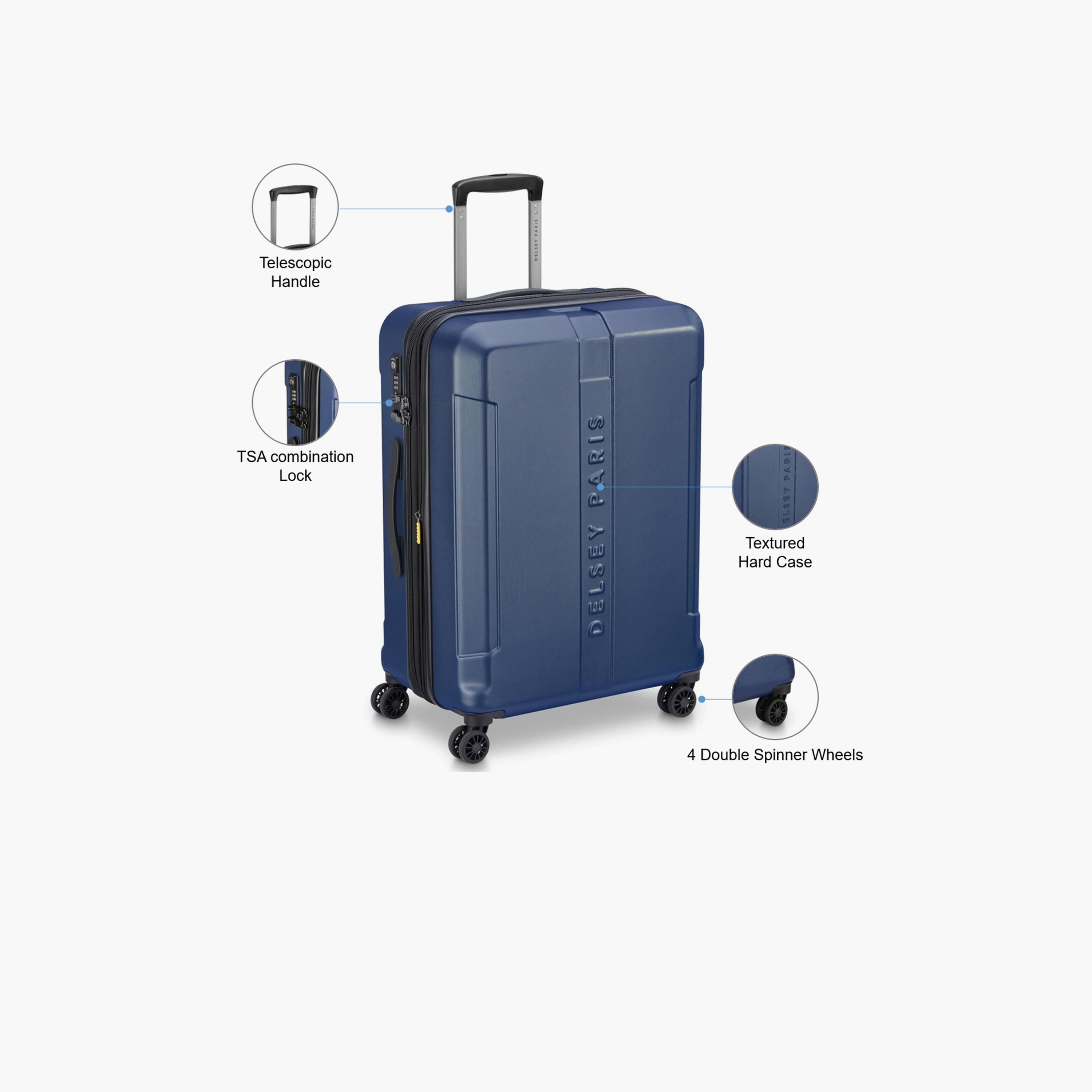 Delsey Paris Depart 81 سم بولي كربونات كبير لتسجيل الوصول مع ABS حقيبة عربة دوارة ذات 4 عجلات صلبة مع قفل TSA-travel-luggagesandbags-luggage-image-3