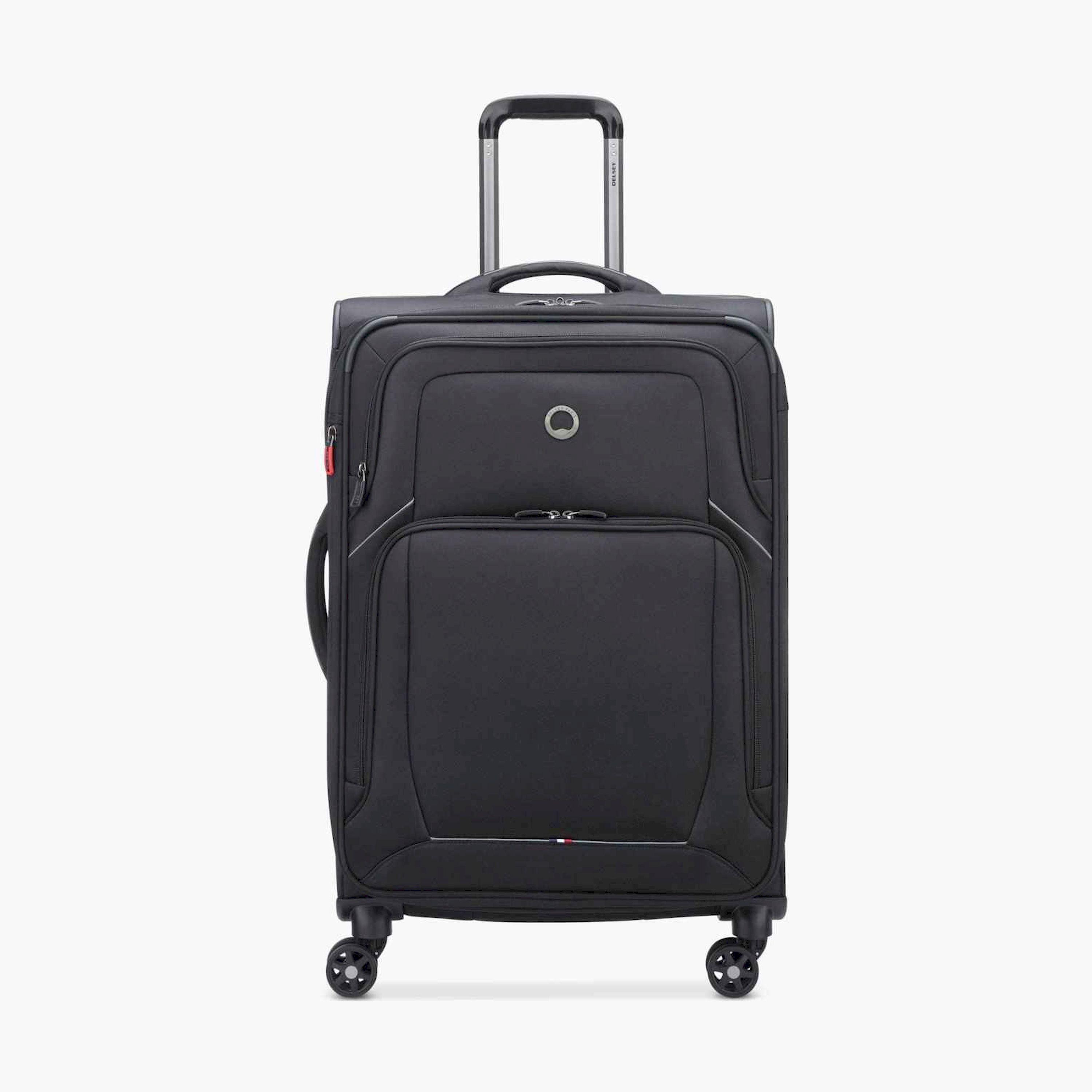 Delsey Paris Optimax Lite 70.5 CM Medium Check-in Polyester Soft Sided 4-Wheeler Spinner Trolley Bag with TSA Combination Lock-travel-luggagesandbags-luggage-image-1