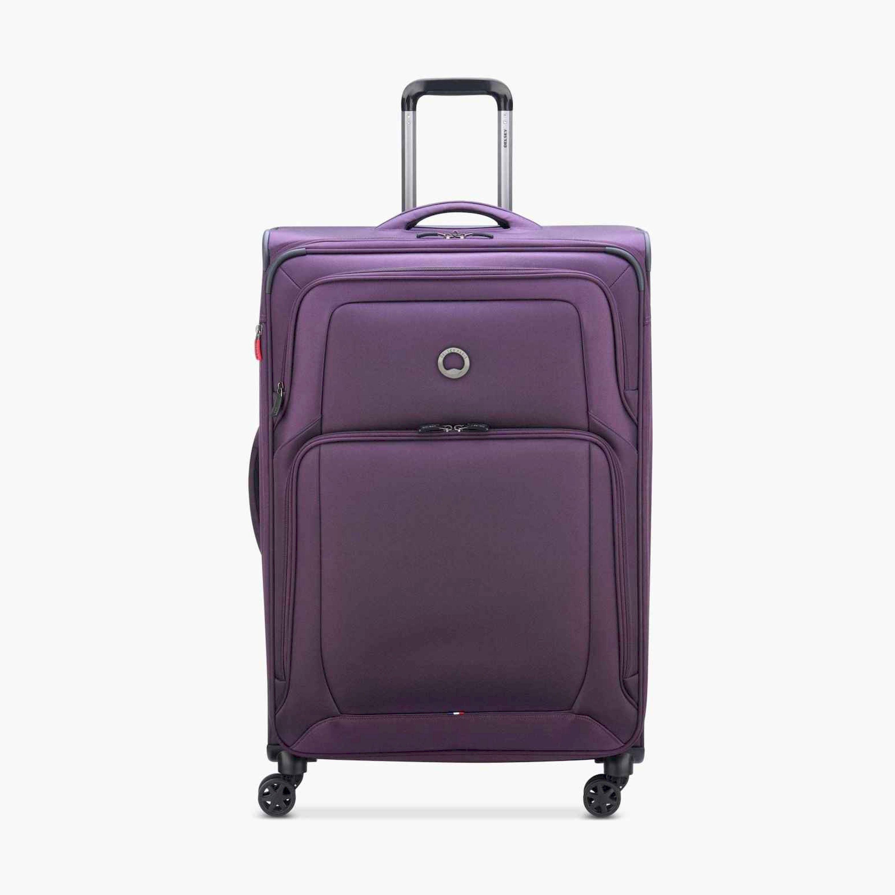 Delsey Optimax Lite 80.5 CM Large Check-in Polyester Soft Sided 4-Wheeler Spinner Trolley Bag with TSA Combination Lock-travel-luggagesandbags-luggage-image-1