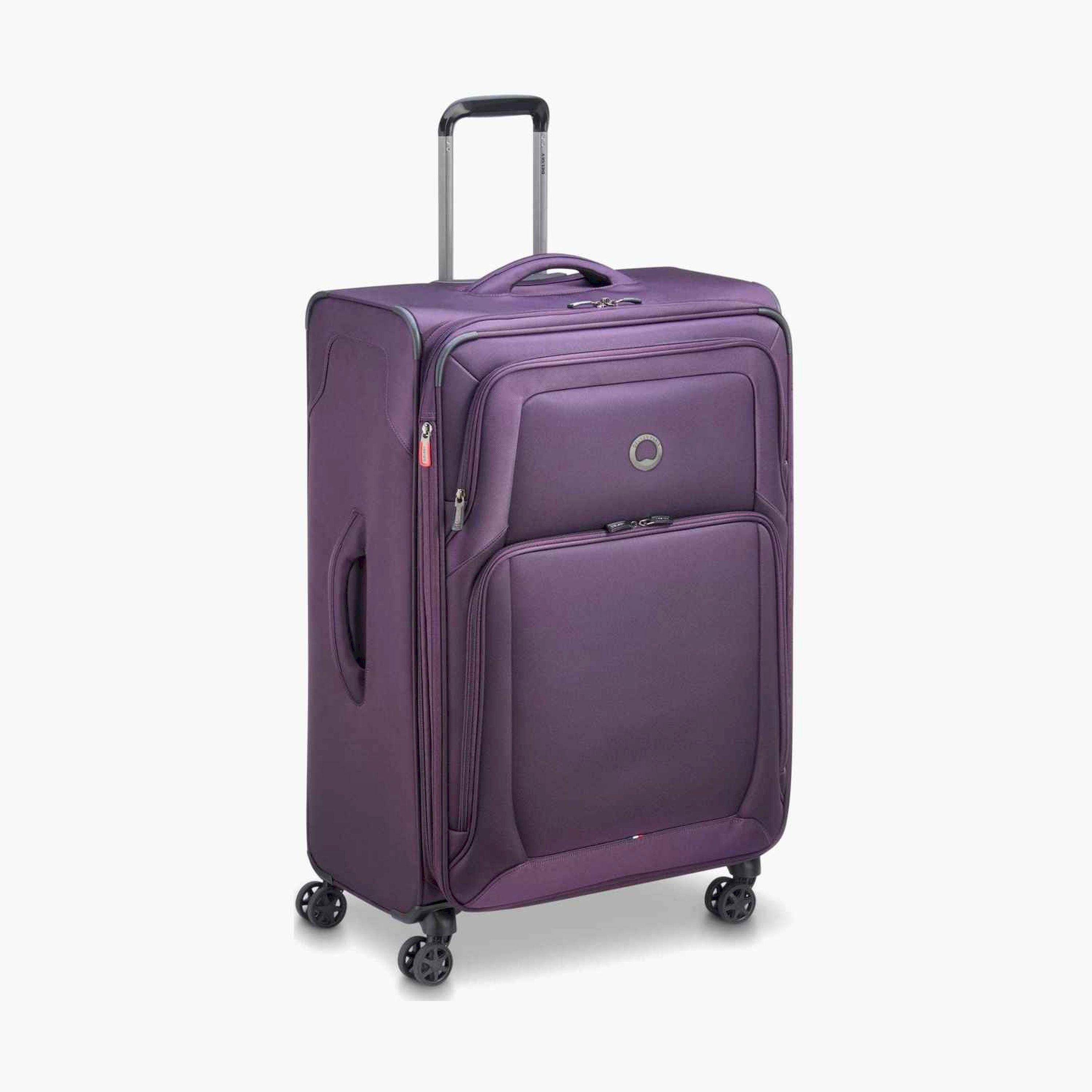 Delsey Optimax Lite 80.5 CM Large Check-in Polyester Soft Sided 4-Wheeler Spinner Trolley Bag with TSA Combination Lock-travel-luggagesandbags-luggage-image-5