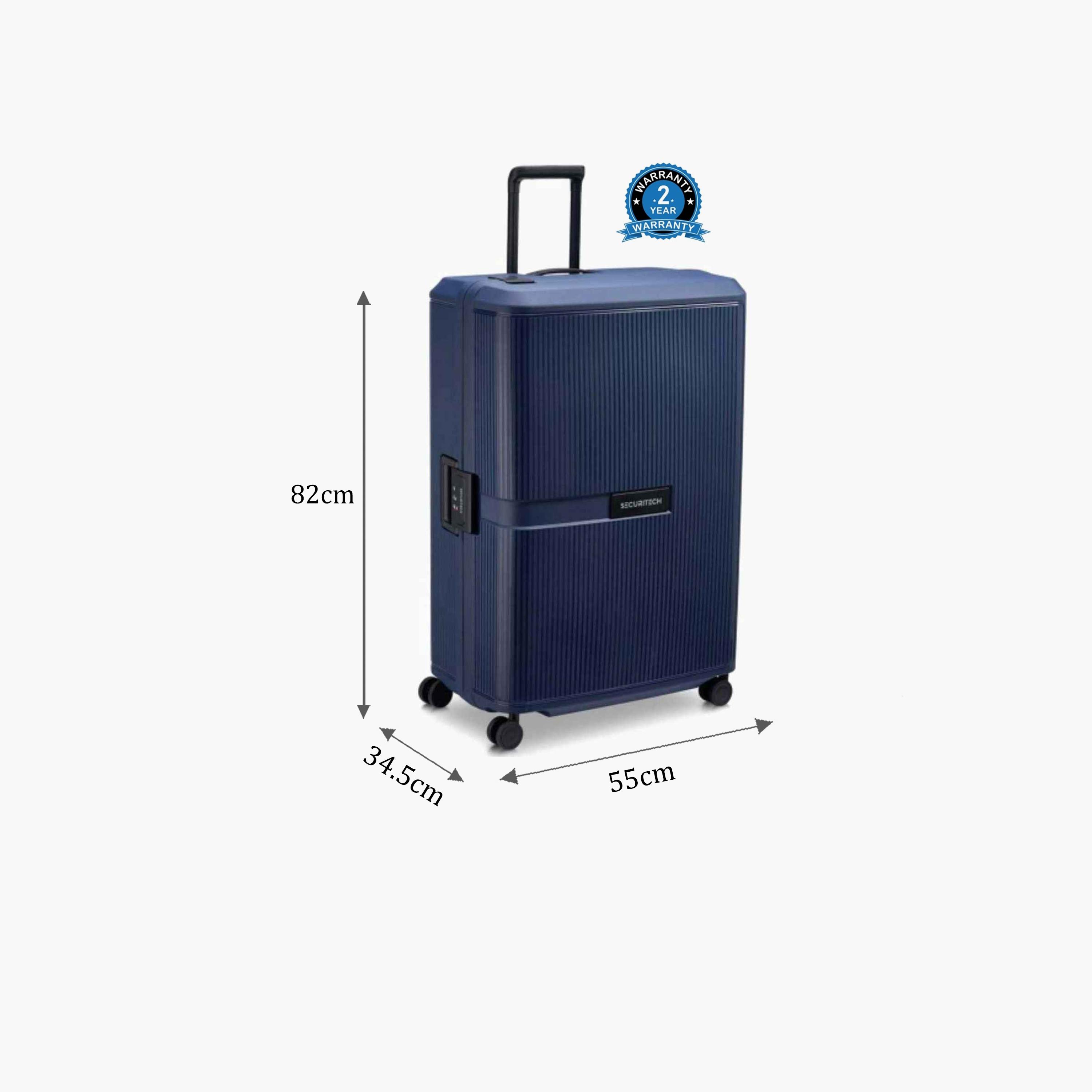 Delsey Paris Stone 82 CM Large Check-in Polypropylene Hard Sided 4-Wheeler Spinner Trolley Bag with TSA Combination Lock-travel-luggagesandbags-luggage-image-2