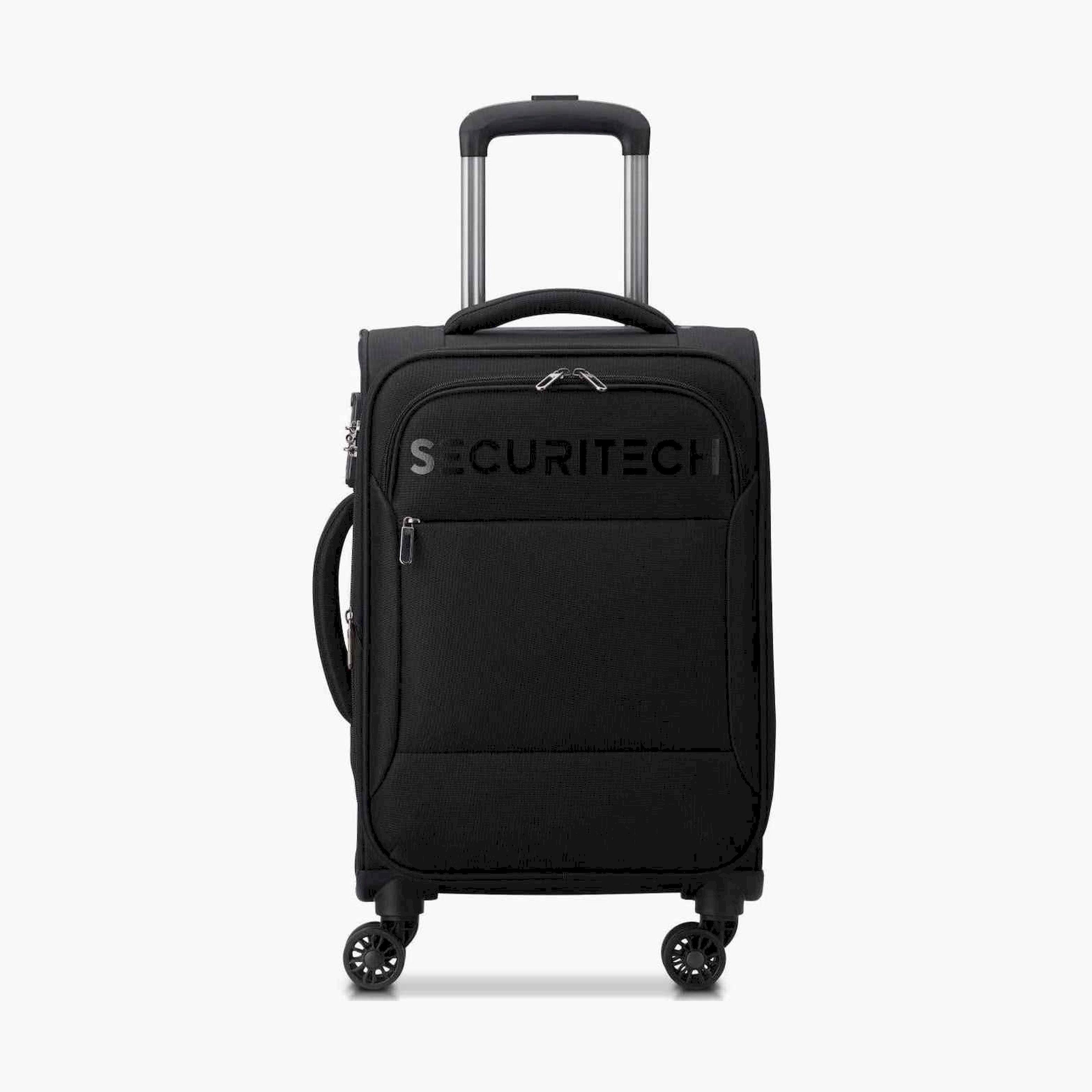 Delsey Paris Vanguard 54.5 CM Small Cabin Polyester Soft Sided 4-Wheeler Spinner Trolley Bag with TSA Combination Lock-travel-luggagesandbags-luggage-image-1
