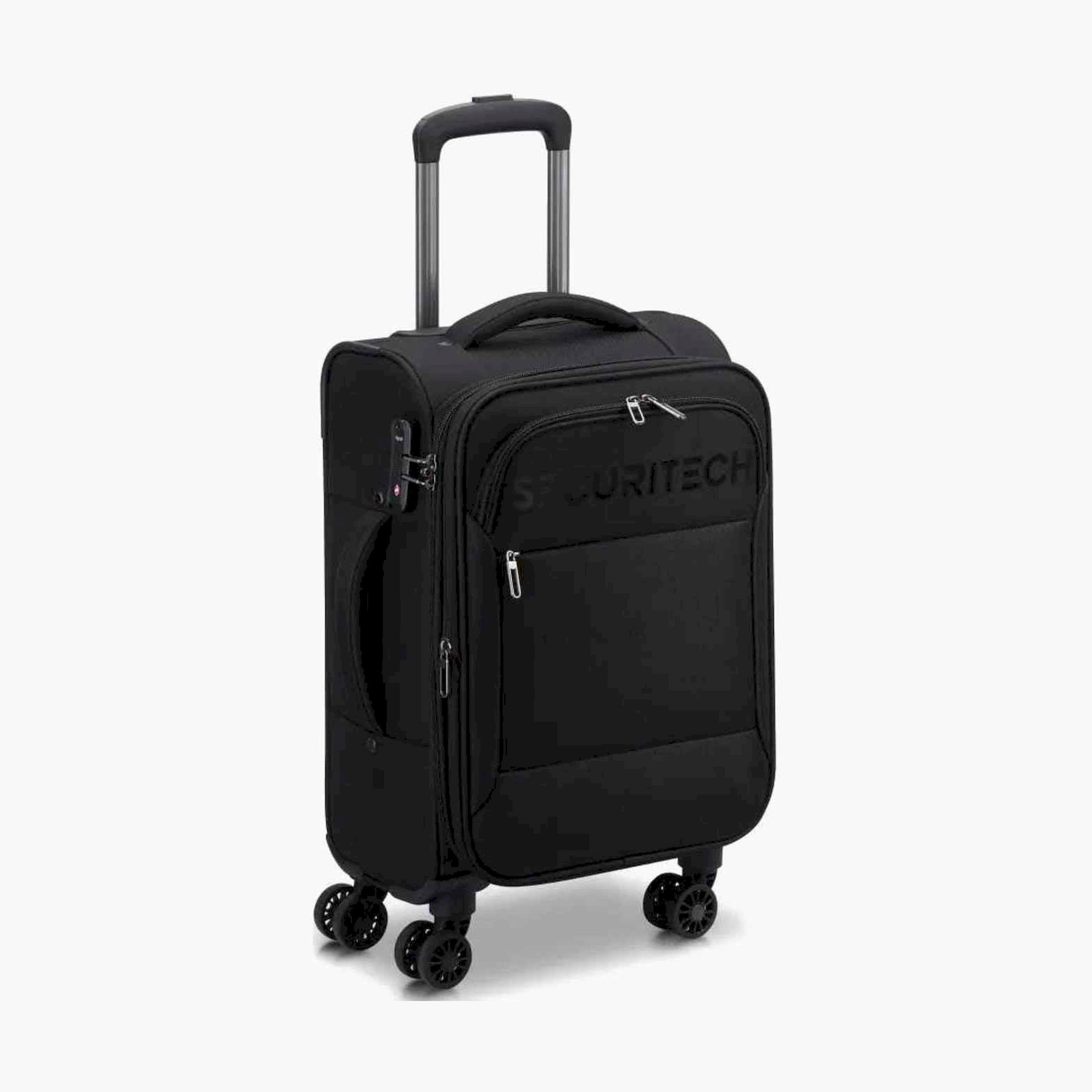 Delsey Paris Vanguard 54.5 CM Small Cabin Polyester Soft Sided 4-Wheeler Spinner Trolley Bag with TSA Combination Lock-travel-luggagesandbags-luggage-image-5