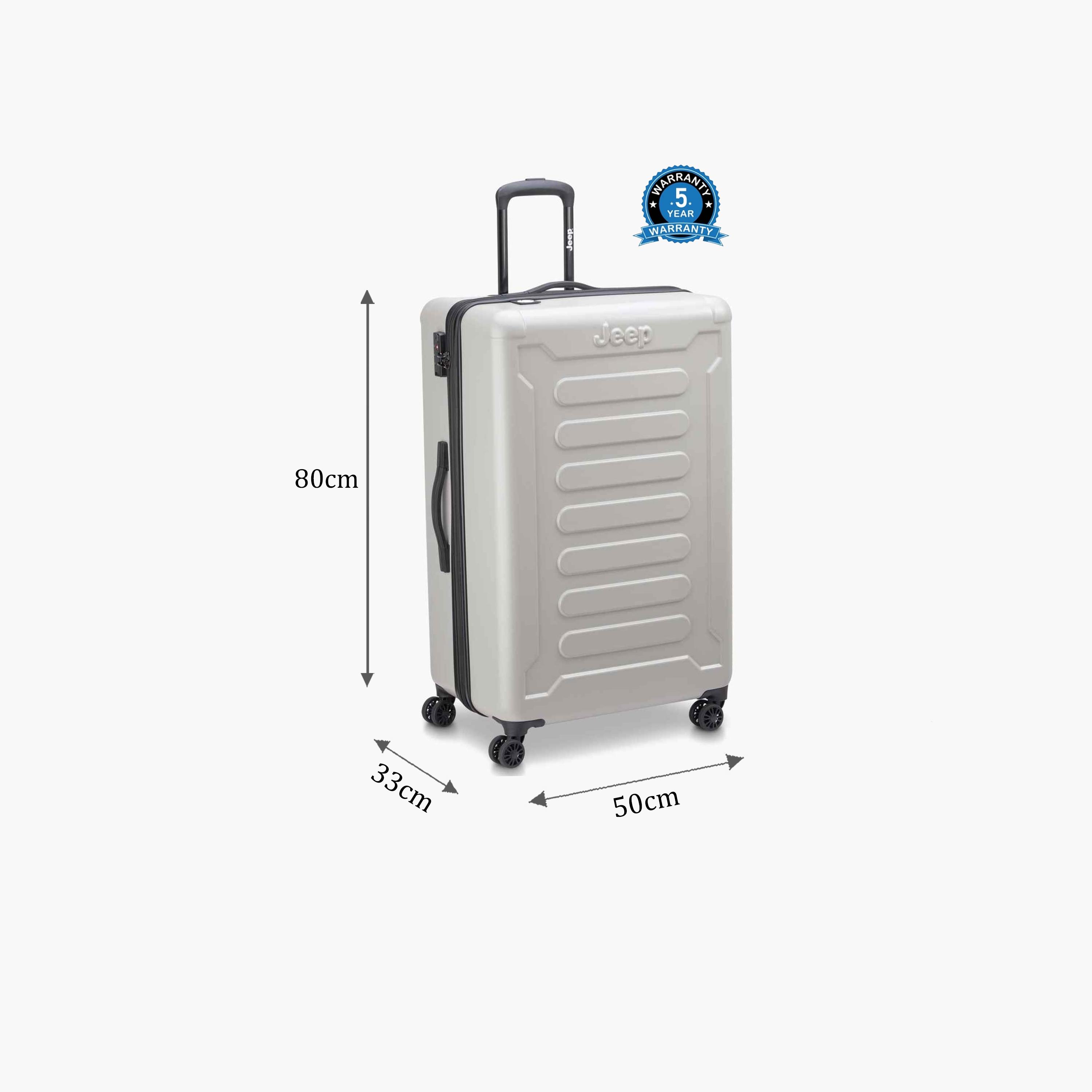 Jeep Jh004C 80 CM Large Check-in Polycarbonate with ABS Hard Sided 4-Wheeler Spinner Trolley Bag with TSA Lock-travel-luggagesandbags-luggage-image-2