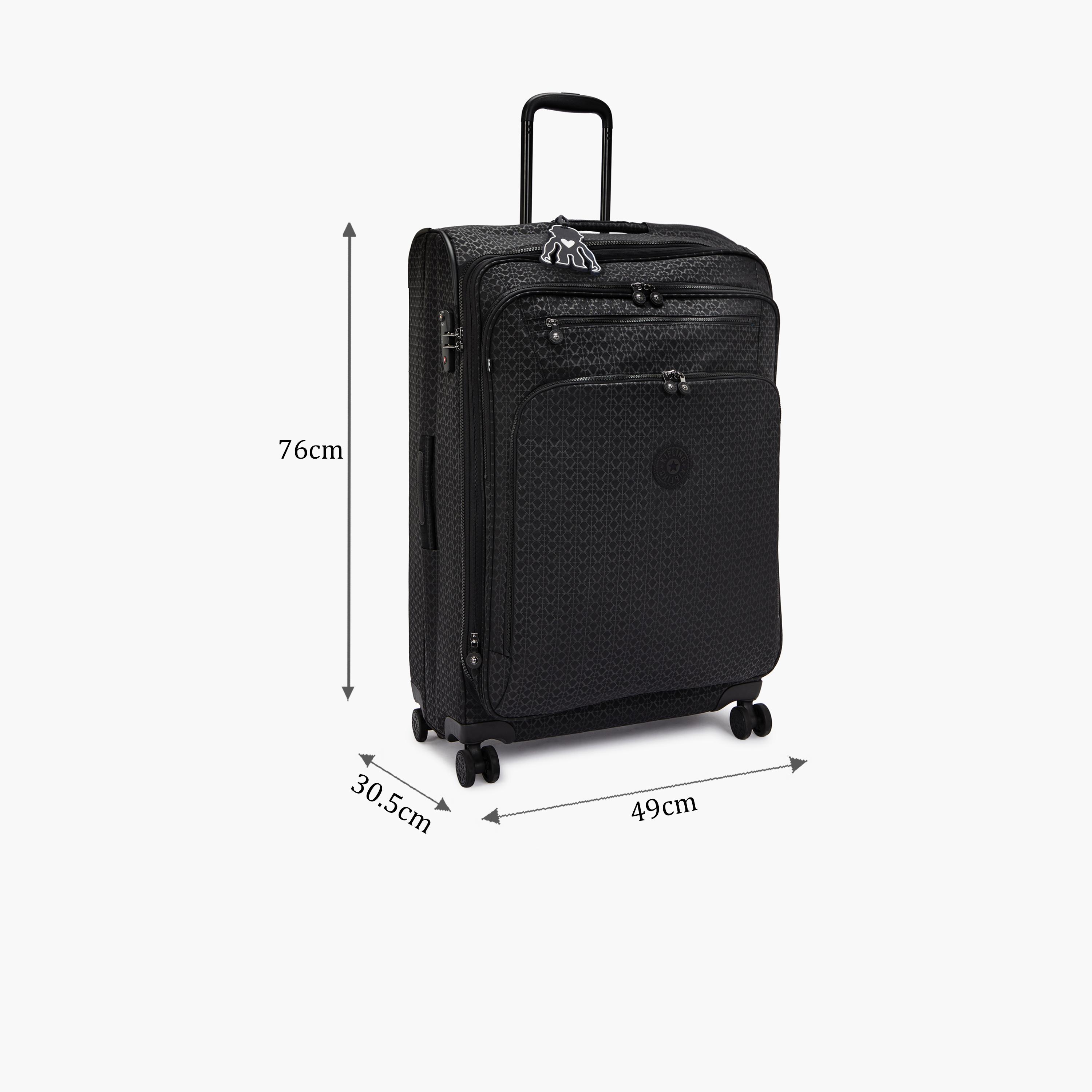 Kipling New Youri Spin L 76 CM Large Check-in Nylon Soft Sided 4-Wheeler Spinner Trolley Bag with TSA Lock-travel-luggagesandbags-luggage-image-2