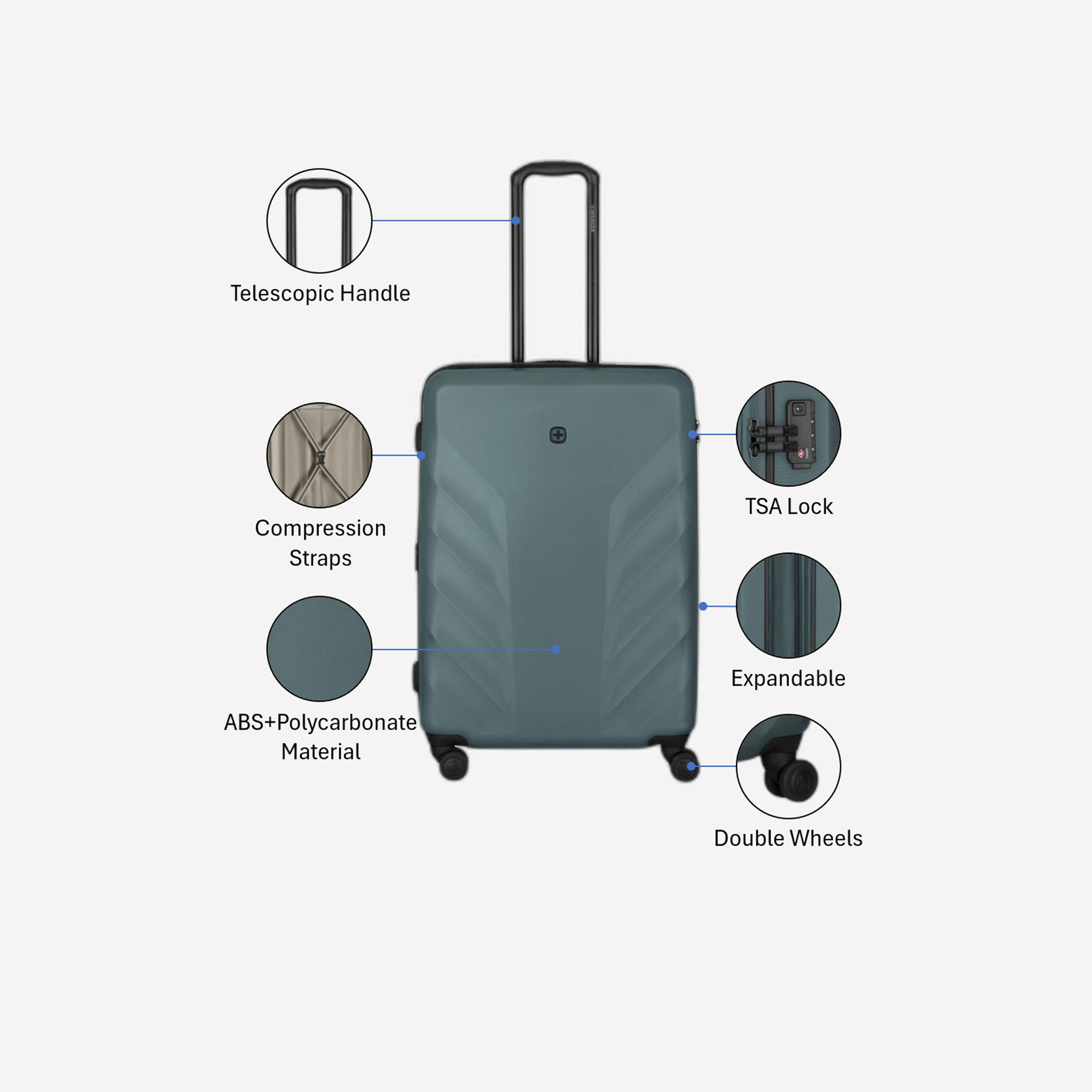 Wenger Motion 69 CM Large Check-in Polycarbonate with ABS Hard Sided 4-Wheeler Spinner Trolley Bag with TSA Lock-travel-luggagesandbags-luggage-image-3