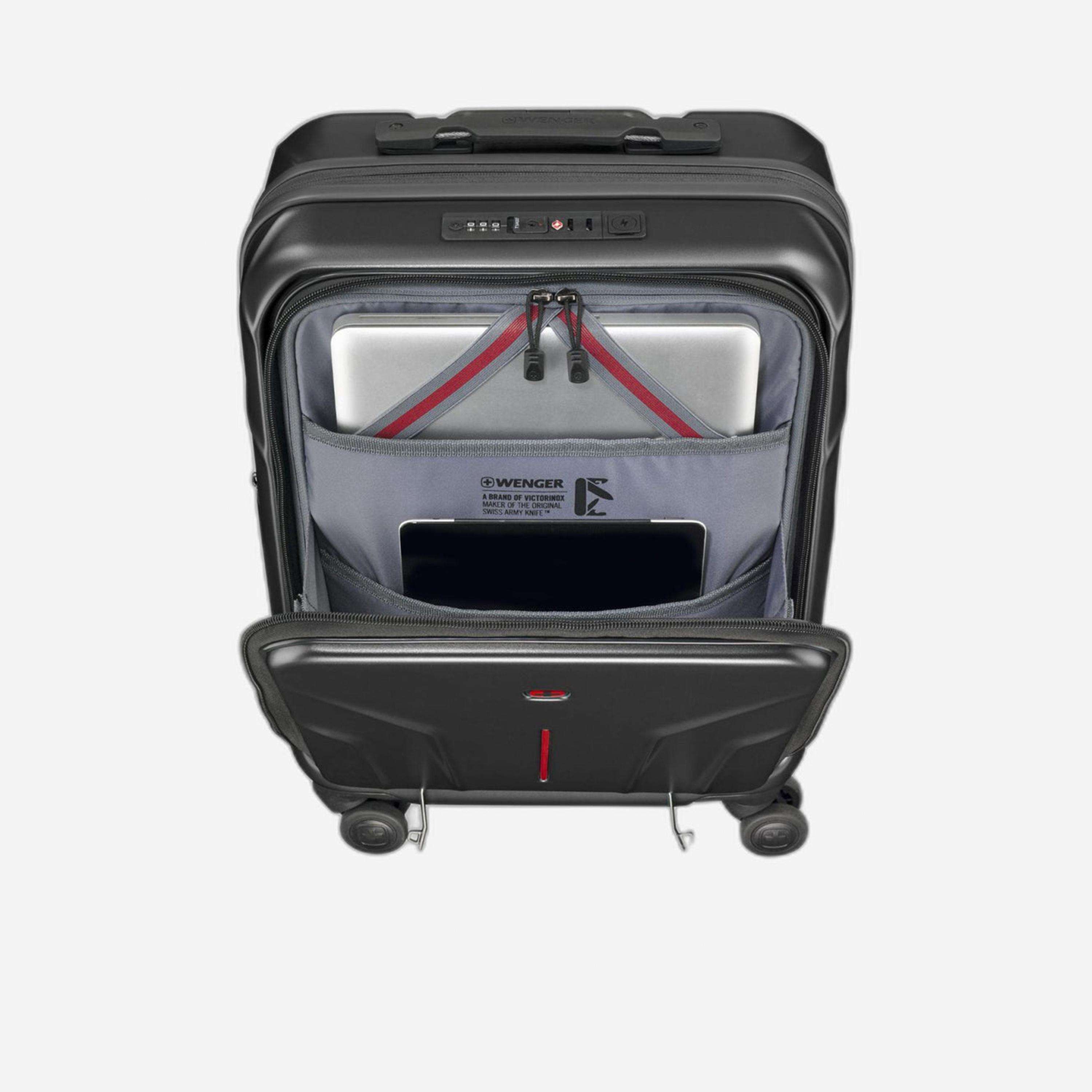 Wenger Amplix 54 CM Small Cabin Polycarbonate with ABS Hard Sided 4-Wheeler Spinner Trolley Bag with TSA Lock-travel-luggagesandbags-luggage-image-5