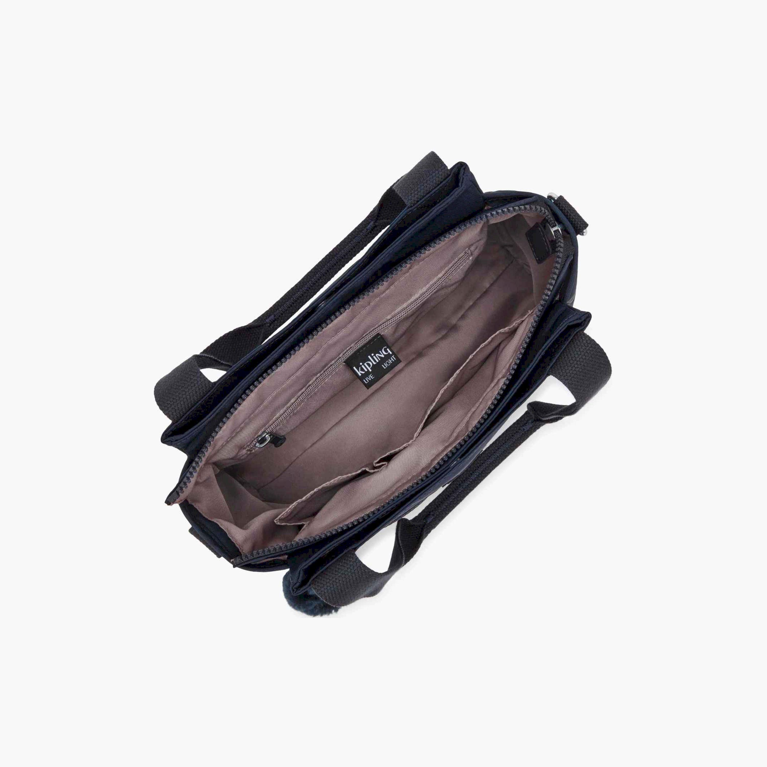 Kipling Elysia Plain Double Handle Satchel Bag with Zipper closure and Adjustable Strap-women-bagsandwallets-handbags-image-5